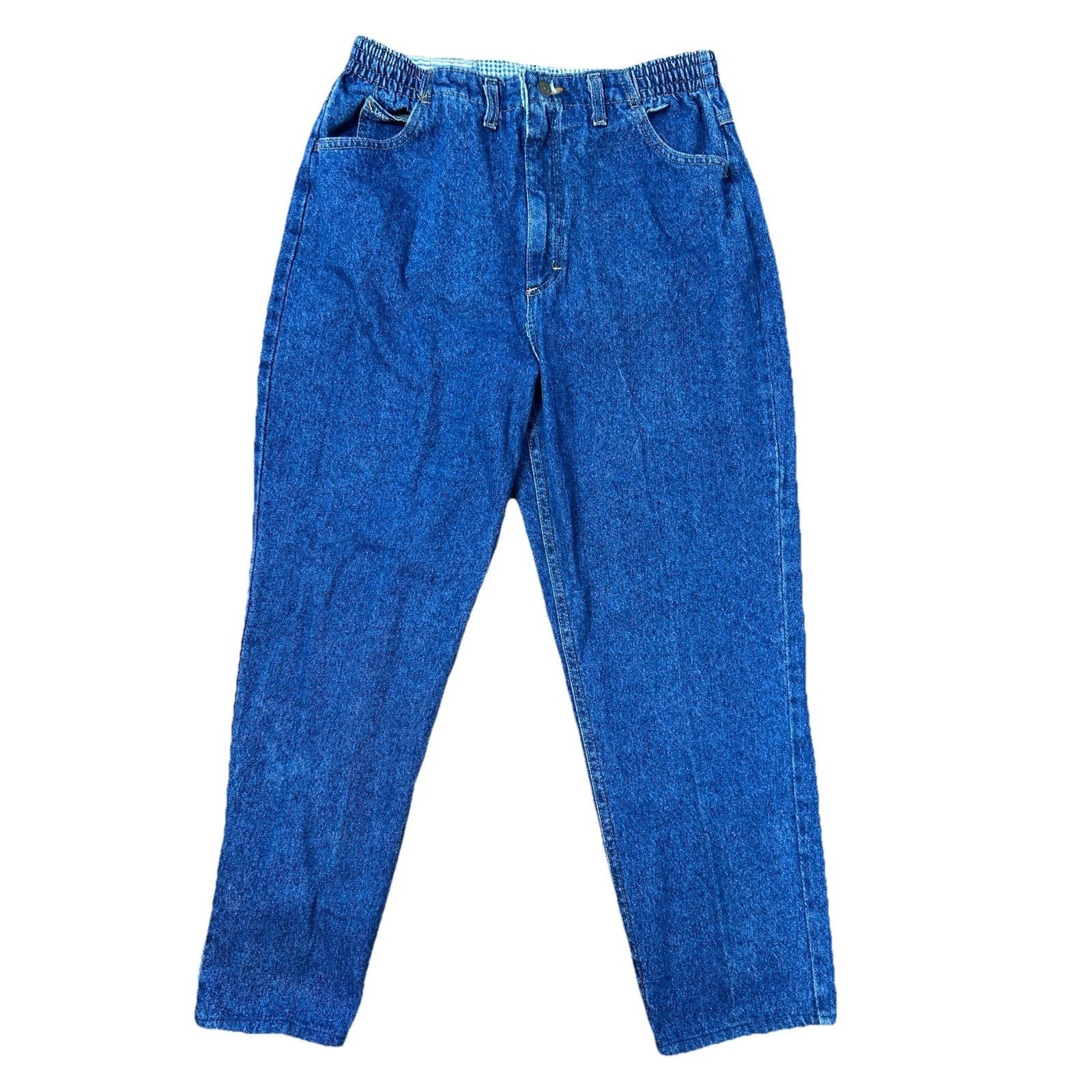 Vintage 90s Lee Jeans Elastic Waist Mom Jeans 14M Cropped