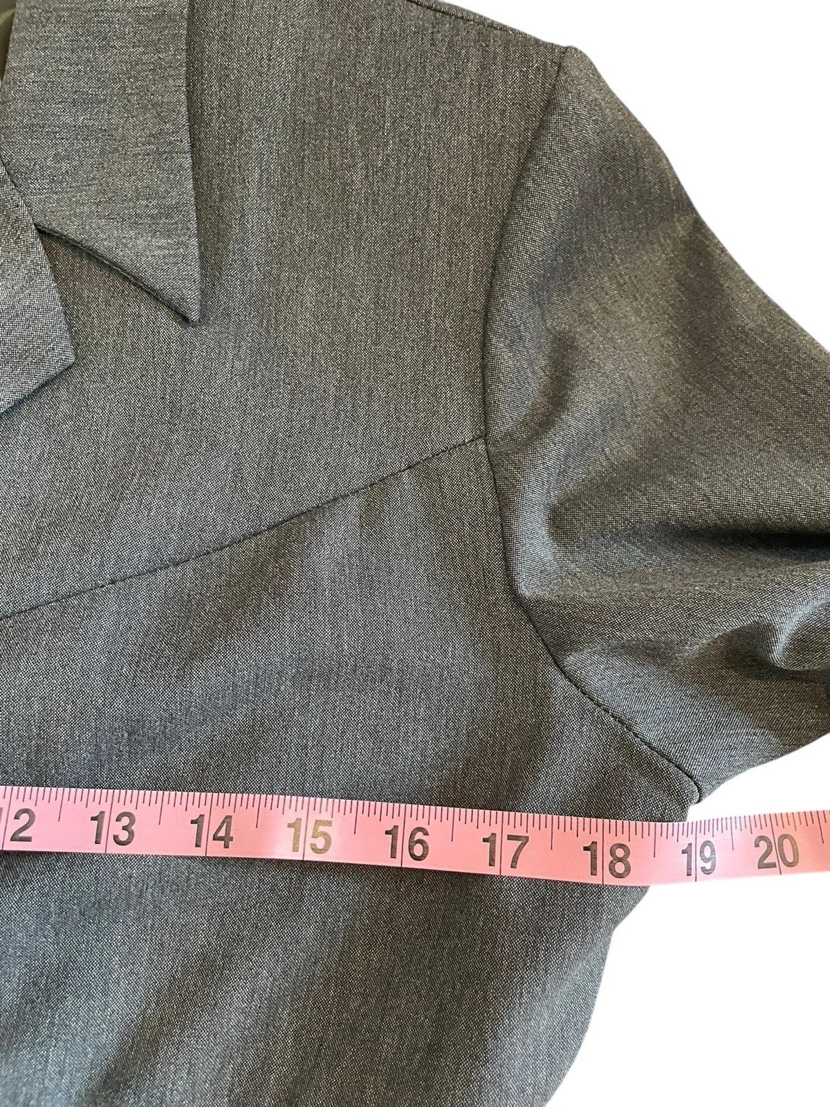 Vtg 90s Alyn Paige Grey Long Blazer Dress USA Sz 9/10 Friends Rachel Green