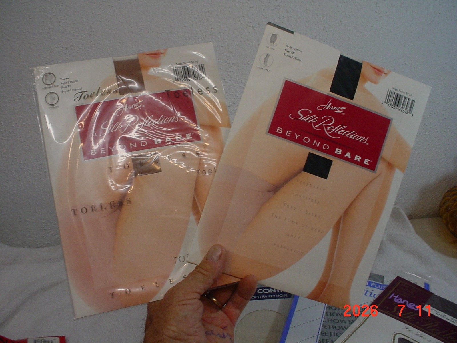 Lot Of 16 Vintage New in Packag Knee High Nylons Panty Hose Fishnets Etc.