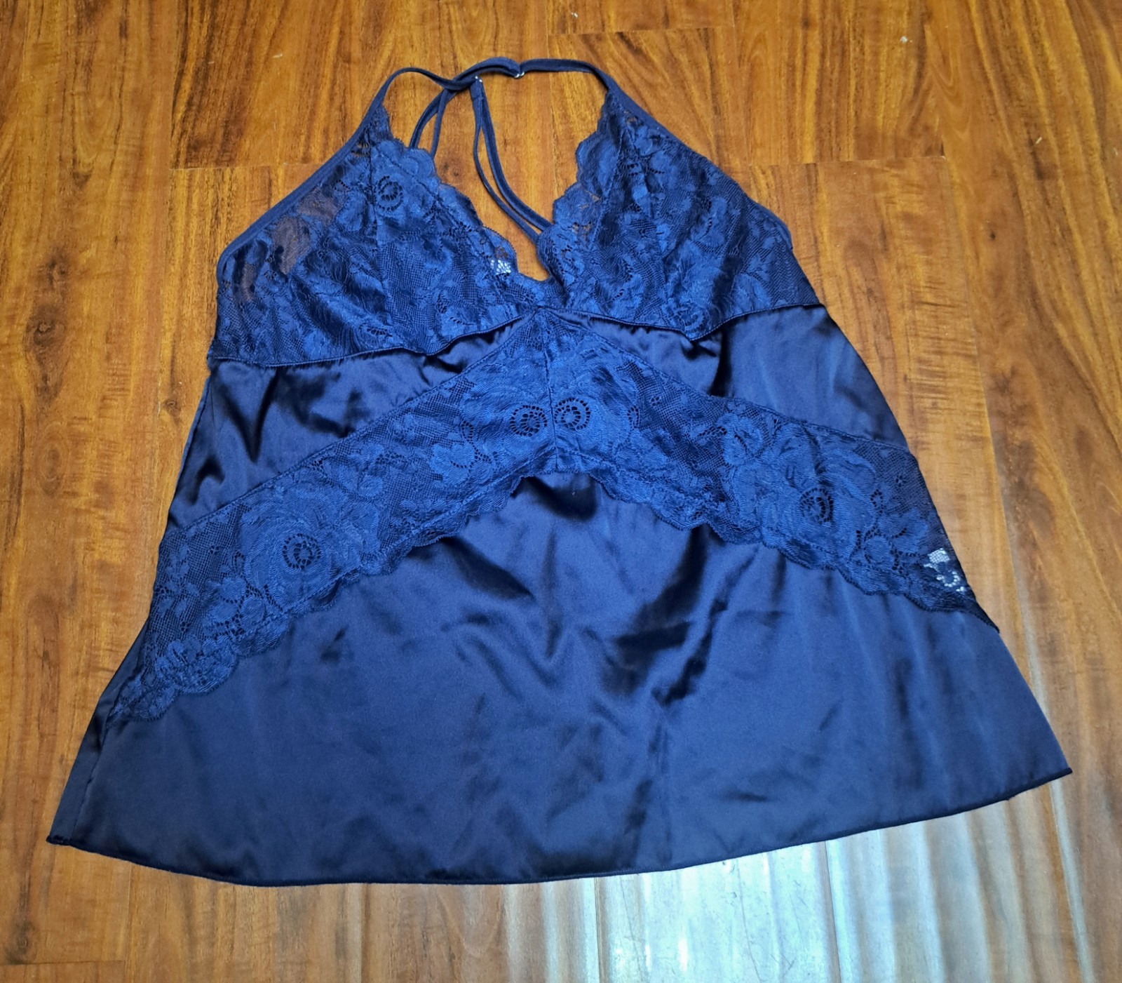 Ladies Sz XXL Blue Lace Camisole Adj Straps AVIDLOVE Y2K