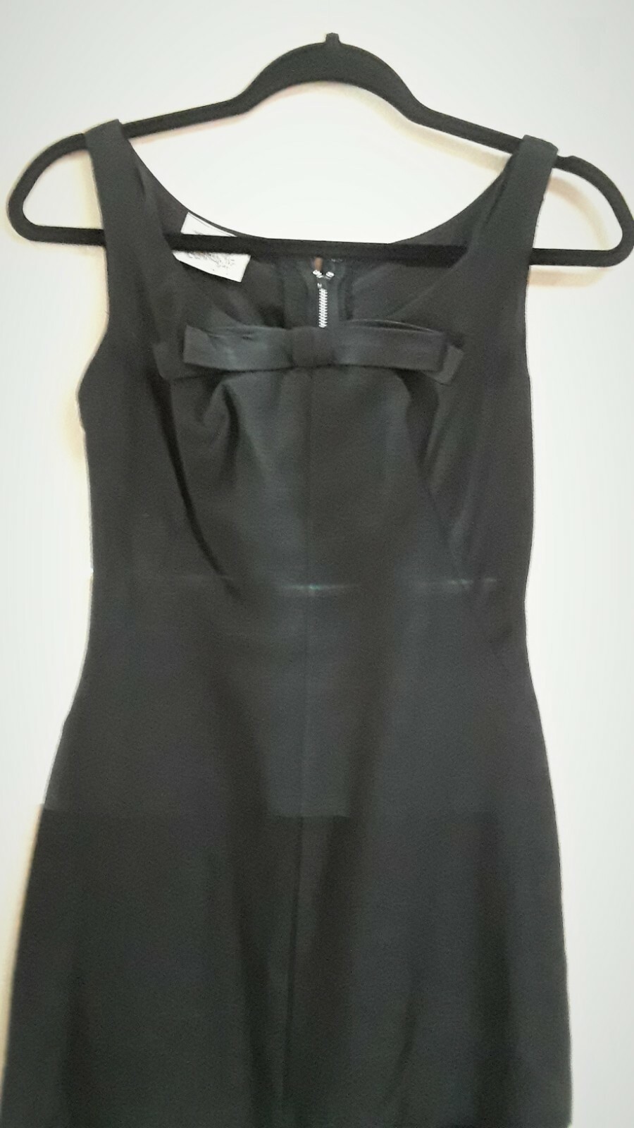 Another Ann Barry Jr True Vintage Black Tailored Dress Tiered Hem + Bow XS