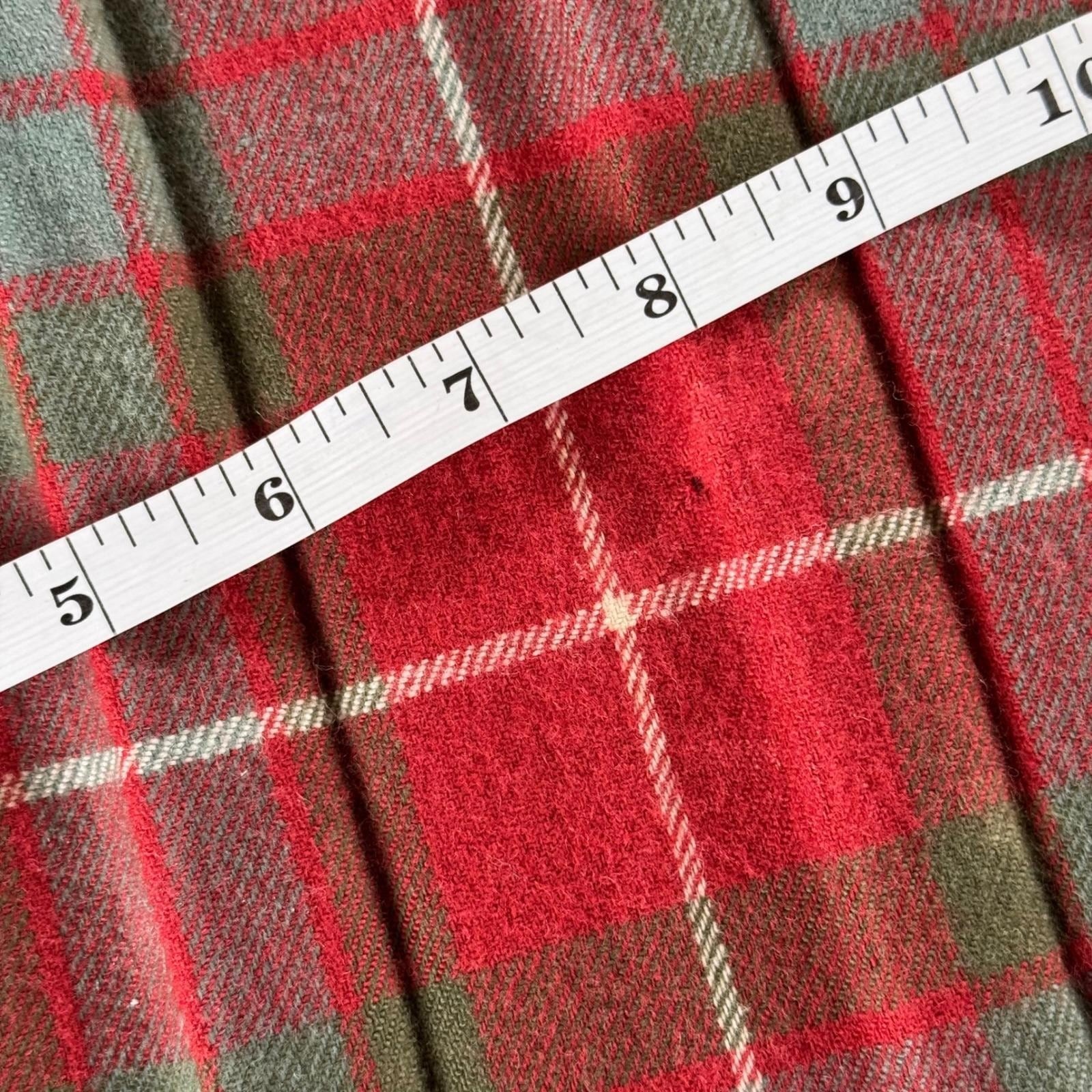 Vintage Rally Klad Scotland Wool Tartan Kilt Skirt Women’s 8 Red Green