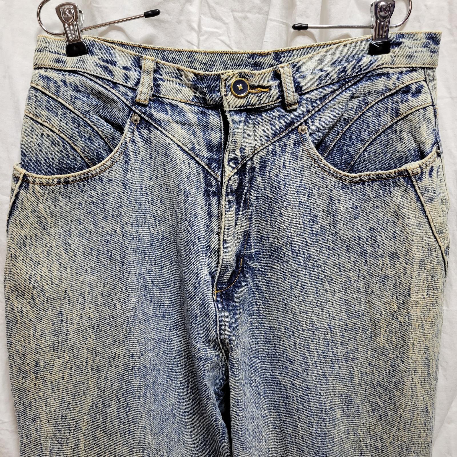 Vtg Gitano Jeans Womens Acid Wash Mom High Rise Tapered Leg 30″ x 27.5″ Size 14