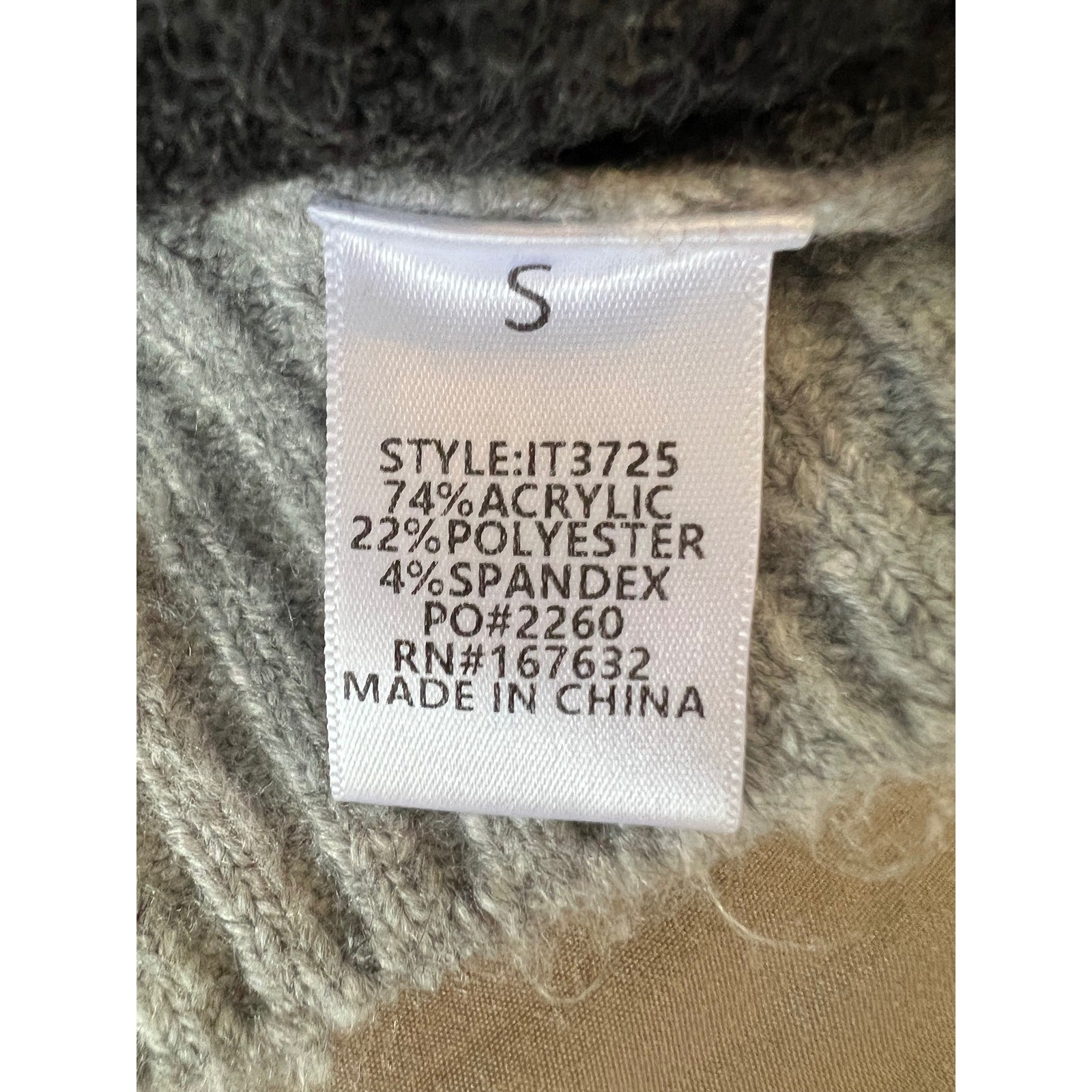Klesis Gray Black Colorblock Cropped Cardigan Bell Sleeve Sweater Small