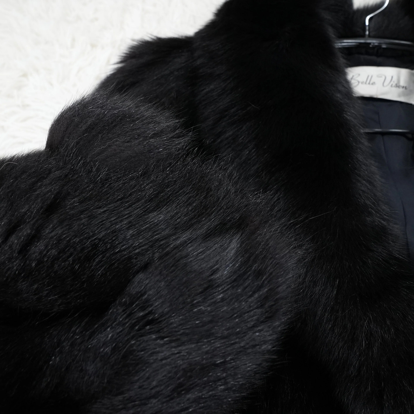 SAGA ROYAL FOX Black Dyed Coat – Genuine Vintage Fur From Japan
