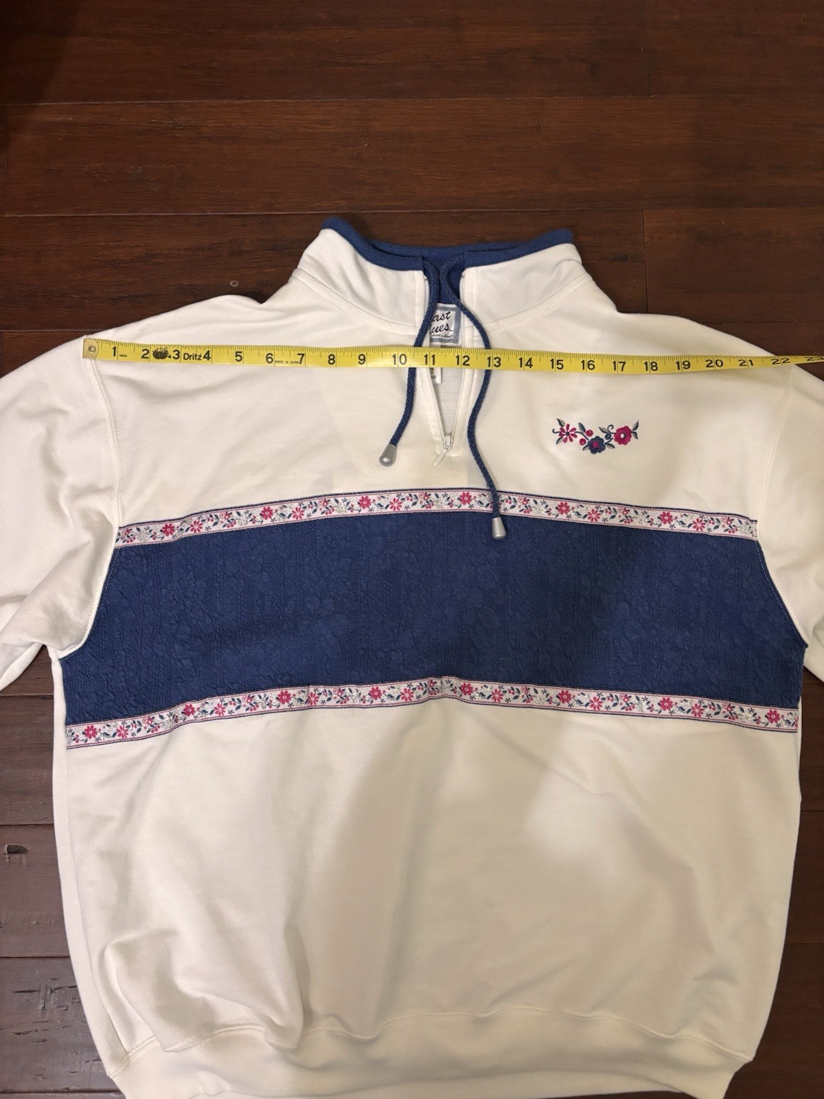 Rare Vintage Blast Blues Quarter Zip Pullover Size Large