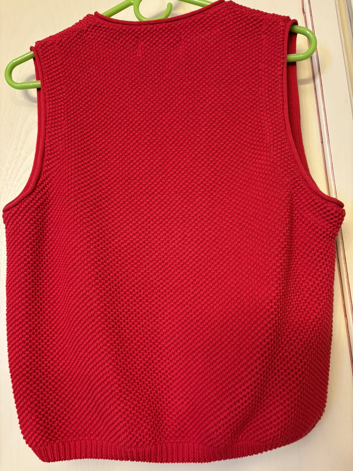 Vintage BUSHWACKER Original Red Grandpa Style Sweater Vest Medium