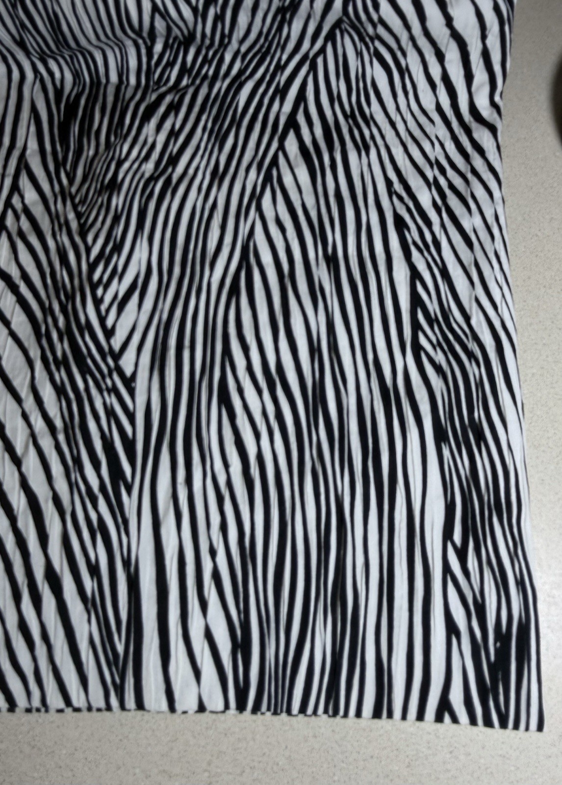 Vintage Bisang Couture Neiman Marcus XS Pencil Skirt Black White Zebra Print
