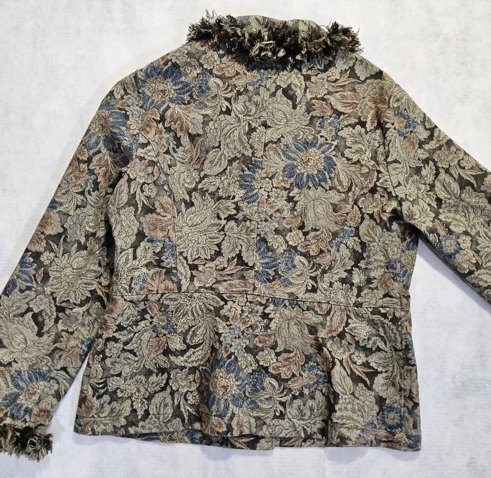 Cottagecore Jacket L Tapestry Floral Bell Sleeve Fairy Whimsy Y2K Country Vtg