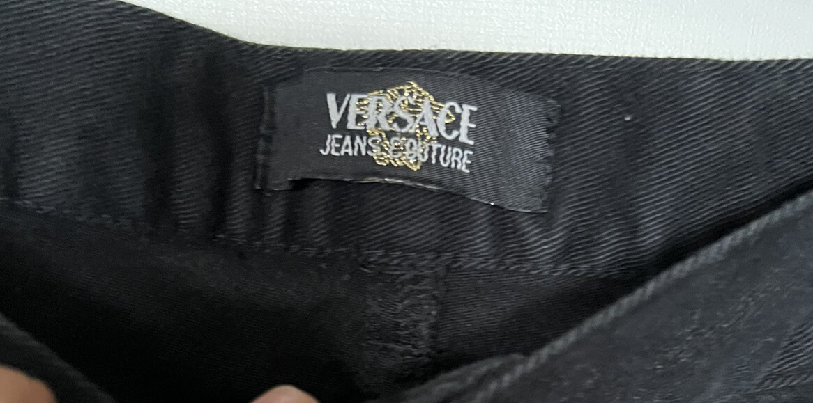 VERSACE Jeans Couture Vintage Jeans Black Size 36X29 Piecen 978411