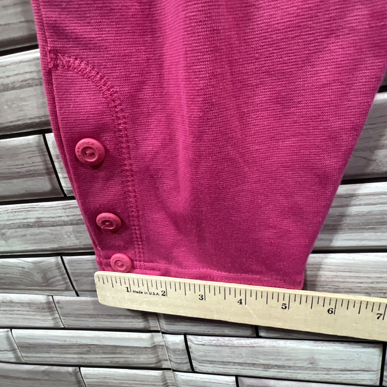 vintage AK America womens L joggers button on sides pink high waisted Retro