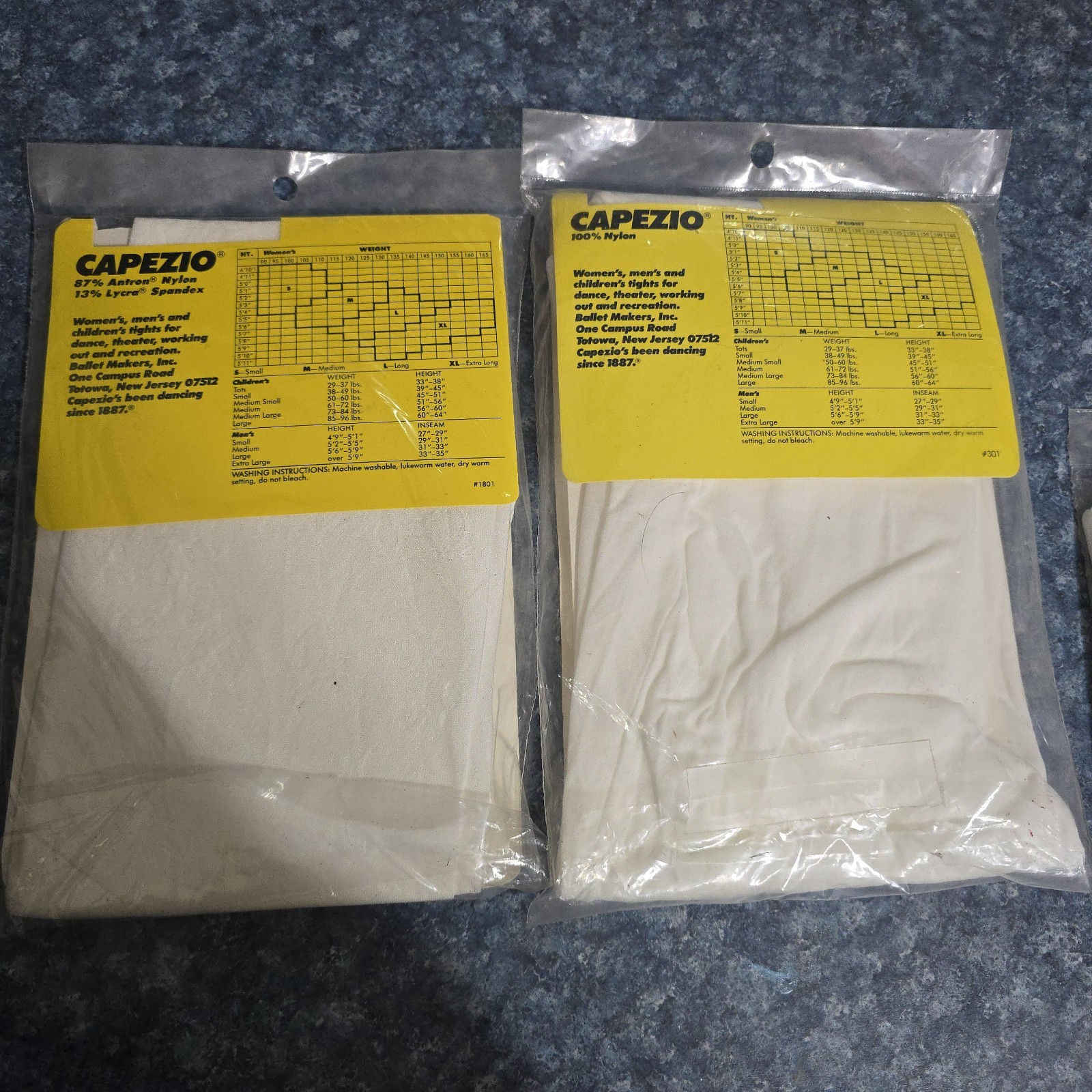 Vintage 1990 Ballet Makers CAPEZIO Super Shimmery TIGHTS 4 Pairs Lot Adult L, XL