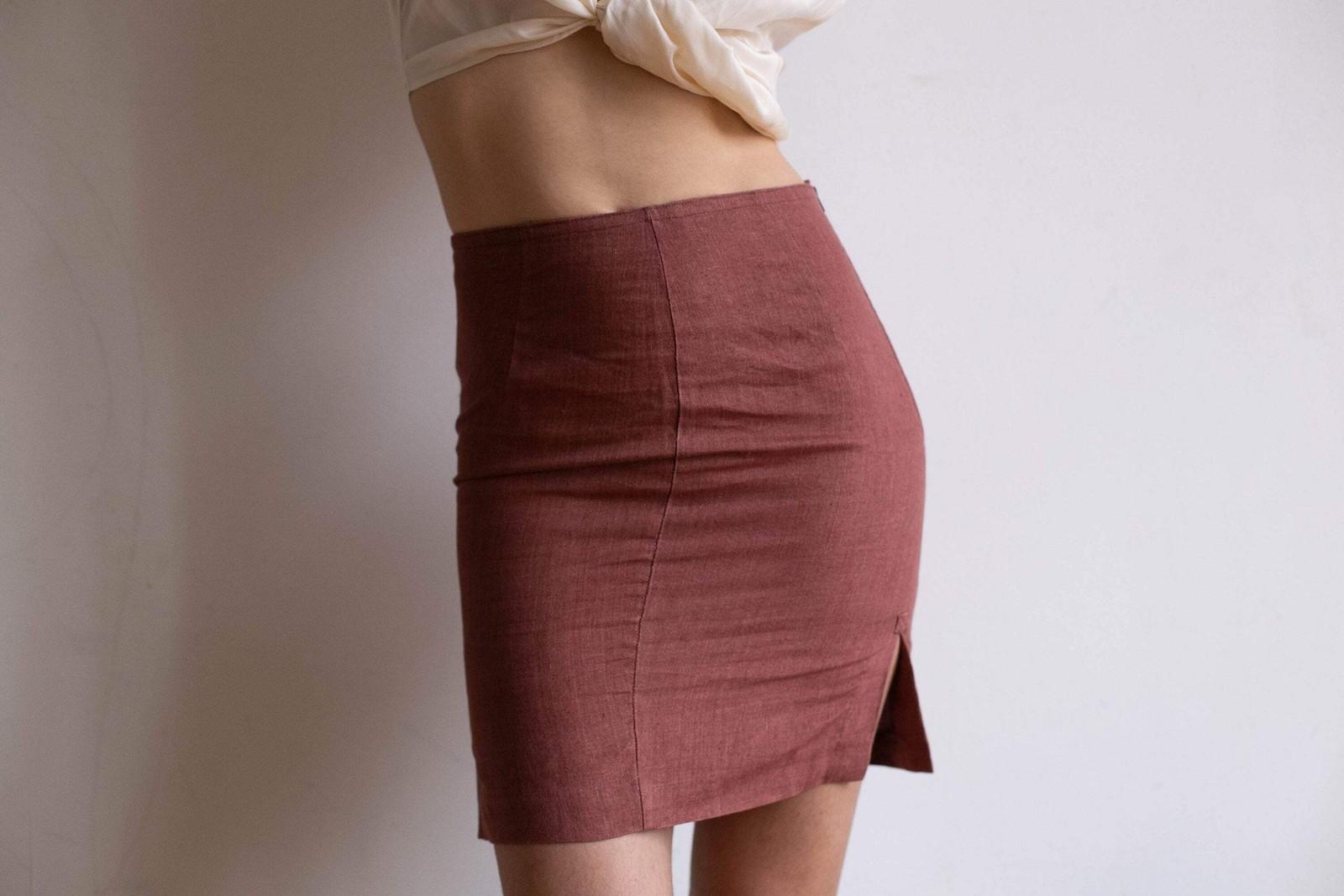 Sexy pencil skirt, 90s mini skirt, Bordeaux short skirt / Tight skirt, summer sk