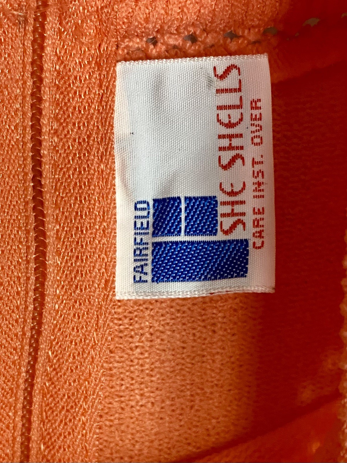 Vtg NWOT Women’s Fairfield S Orange Mock Turtleneck Sweater Retro Granny Core