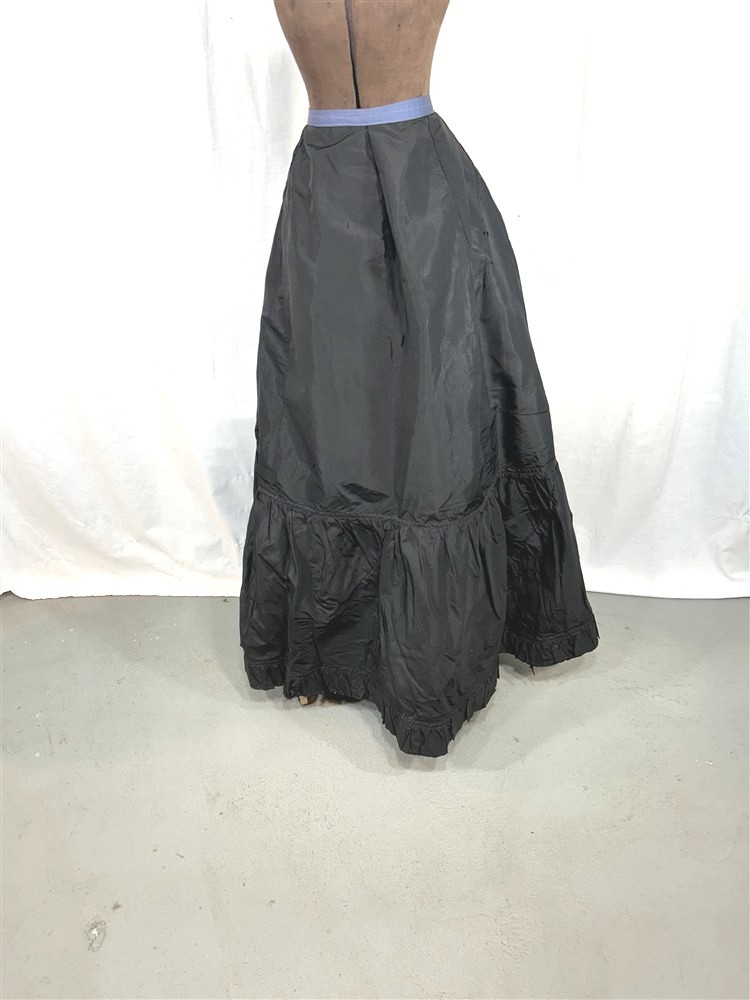 antique petticoat crinoline black made in Paris unusual mid 1800s original