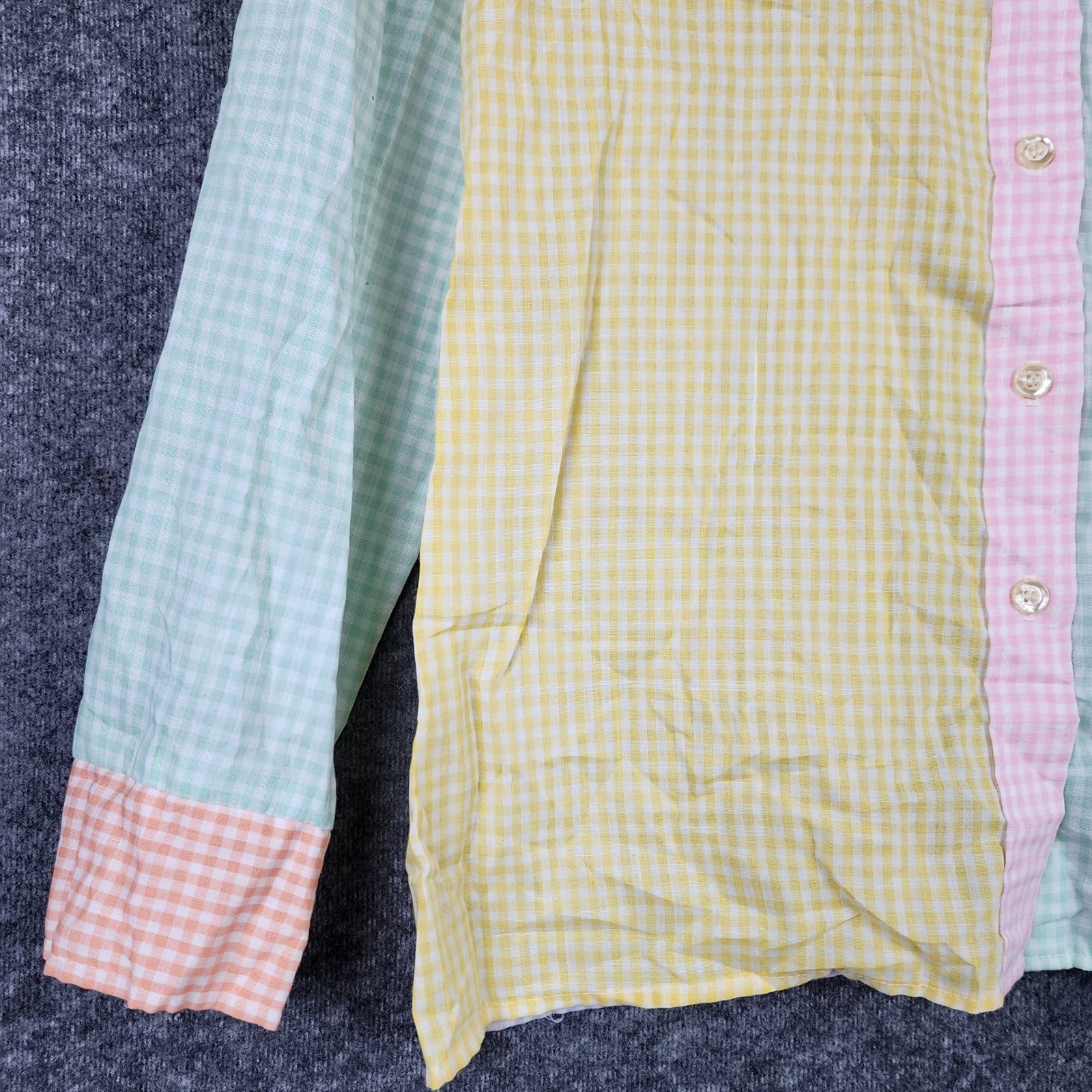 Country Suburbans Button Down Women 14 Gingham Patchwork Vintage Shirt