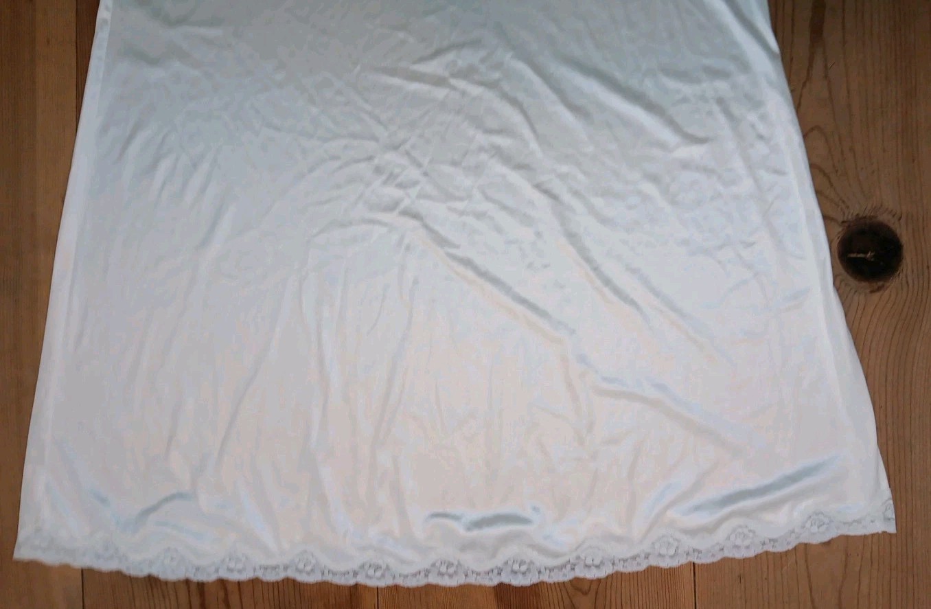 Vtg Sears The Doesnt Slip Womens 36 Cream Strapless Maxi Dress Antron Anti Cling