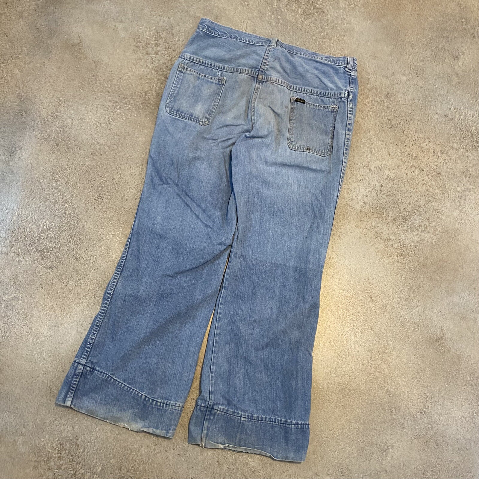 Vintage 80s Hands Off Flare Bell Bottom Jeans 33 X 30 True Vintage Boho Indie