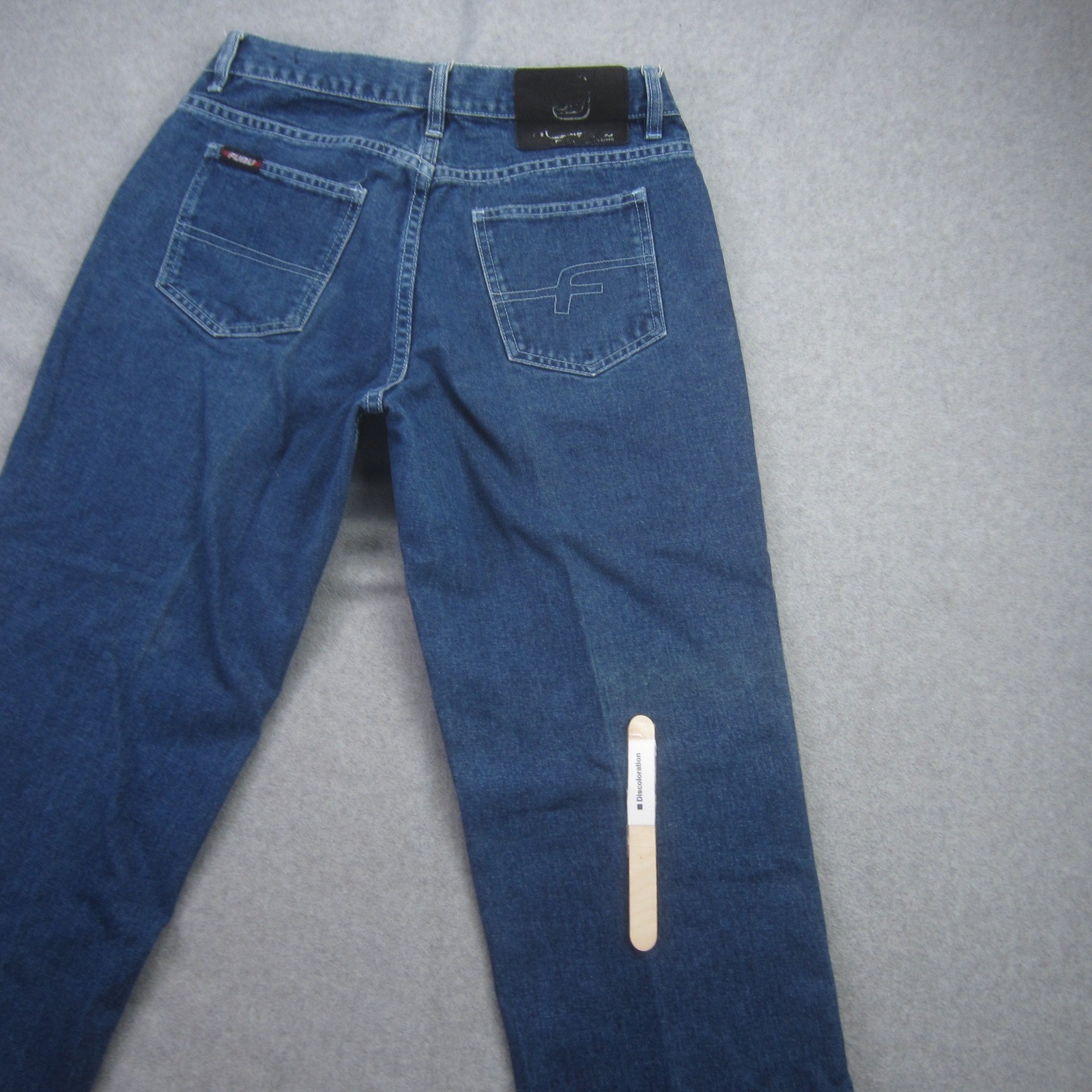 Vintage FUBU The Collection Jeans Womens 9 /10 Blue Straight Leg Logo Y2k