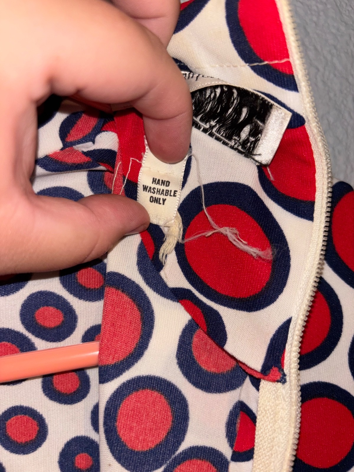 Rare Vintage Cirette California Mod 60’s Polka Dot Mock Turtleneck A Line Dress