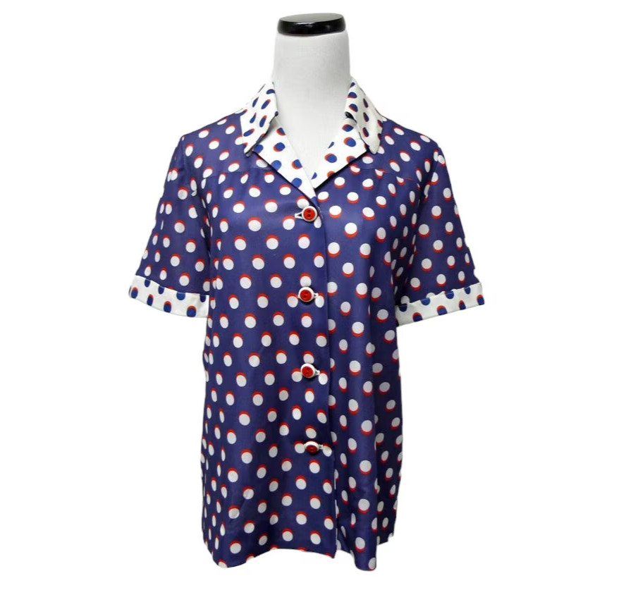 VTG 60s – 70s Cabot short sleeved button down shirt . fits M to L