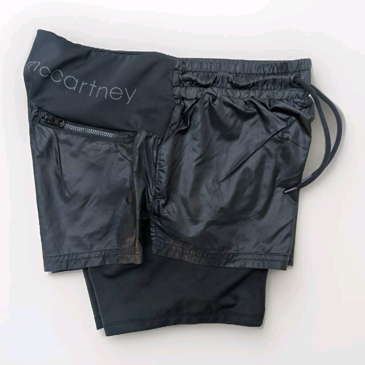 ADIDAS Stella McCartney Glanz Nylon Shorts Running Womens Gym S Vintage Sports