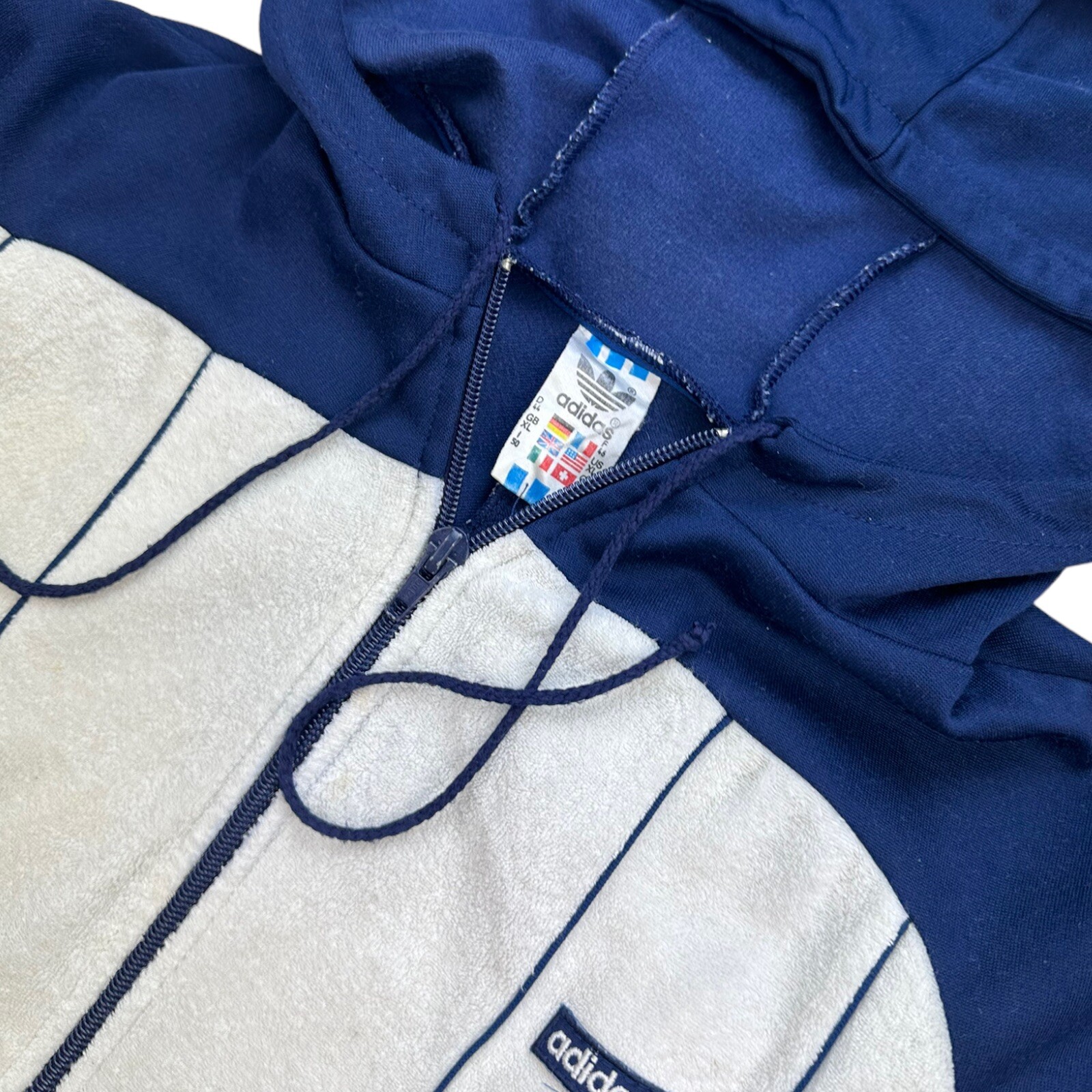 Adidas Vintage Jacket Size 44 XL Womens 80s Track Jacket West Germany AJ4