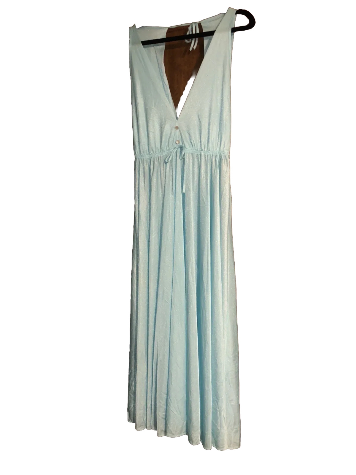 Dream Wear Vintage 70’s Disco Hipster Style Nylon Nightgown Med Sea Foam Green