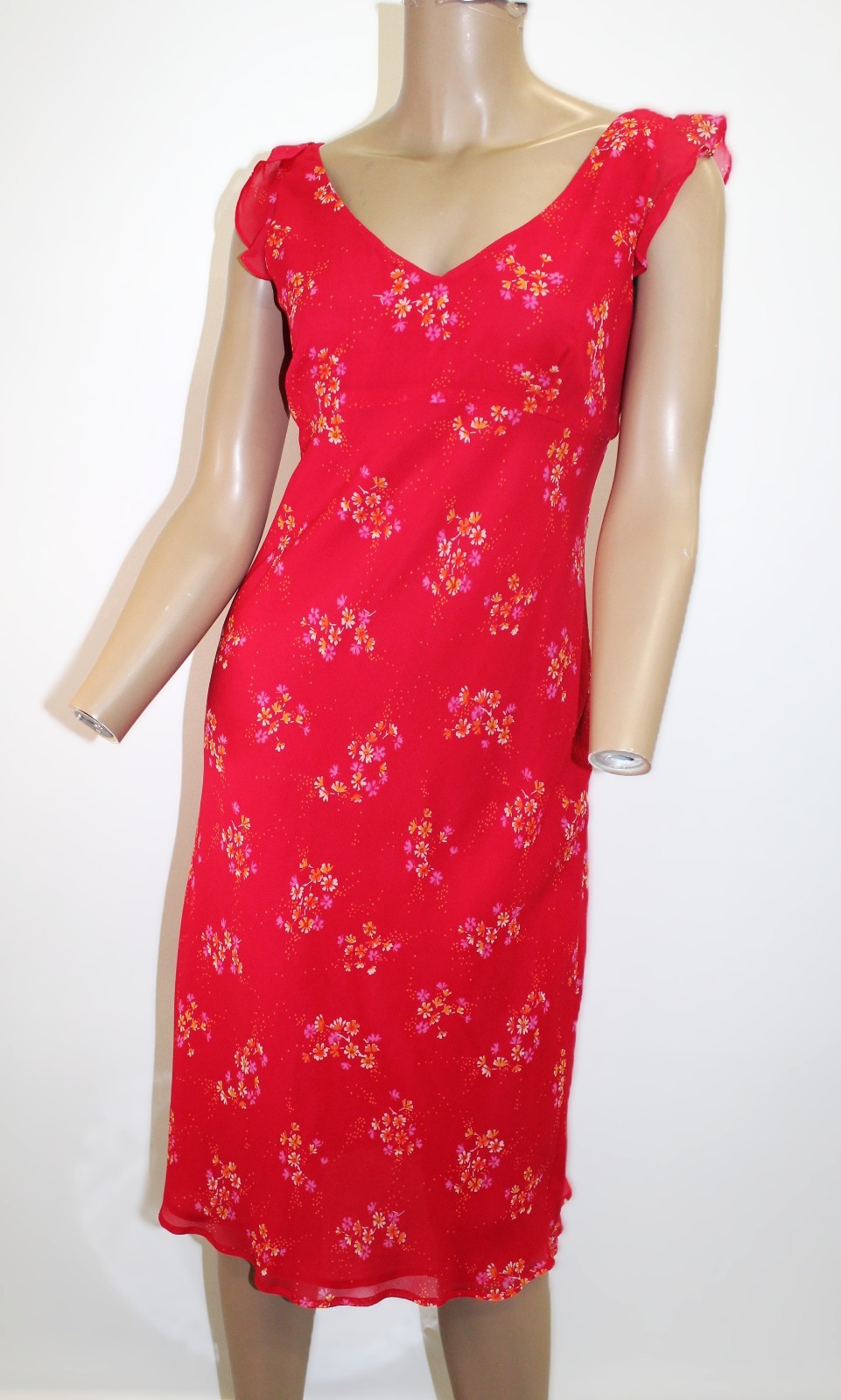 Ann Taylor Vintage Red Sheath Midi Dress Size 6