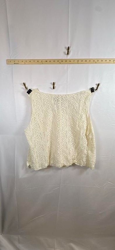 Vintage Night Studio New York 3 Pc Set Womens 22 Ivory Lace Skirt Suit Embellish