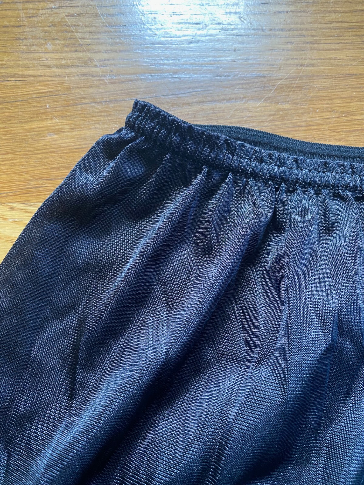 Vintage 1950s Pinup Greenco Maid Black Nylon Scalloped Hem Half Slip Floral Leaf