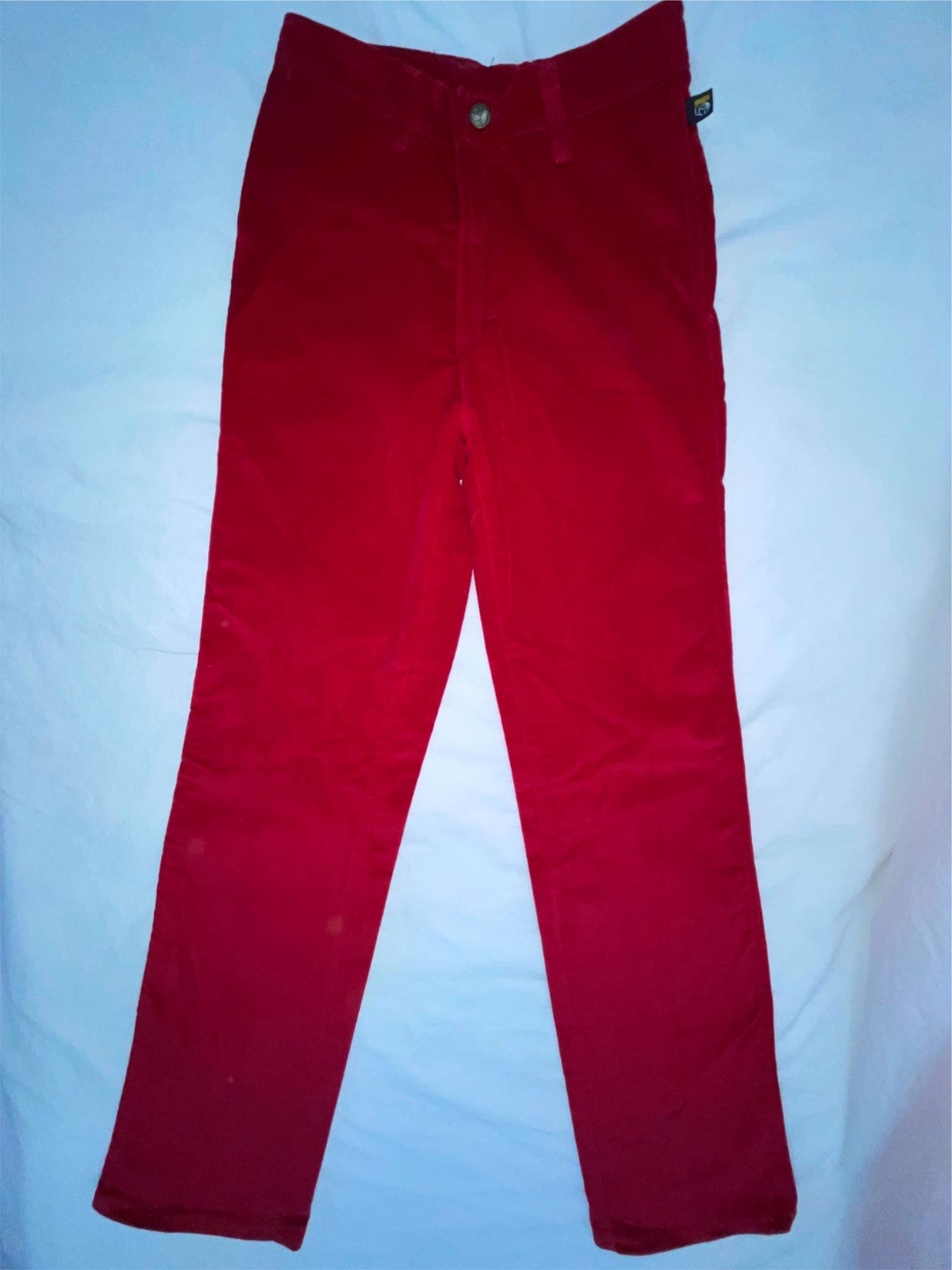VTG 70S 80S WOMENS 25 X 32 STUDIO 54 DISCO RETRO RED VELOUR FASHION JEANS PANTS
