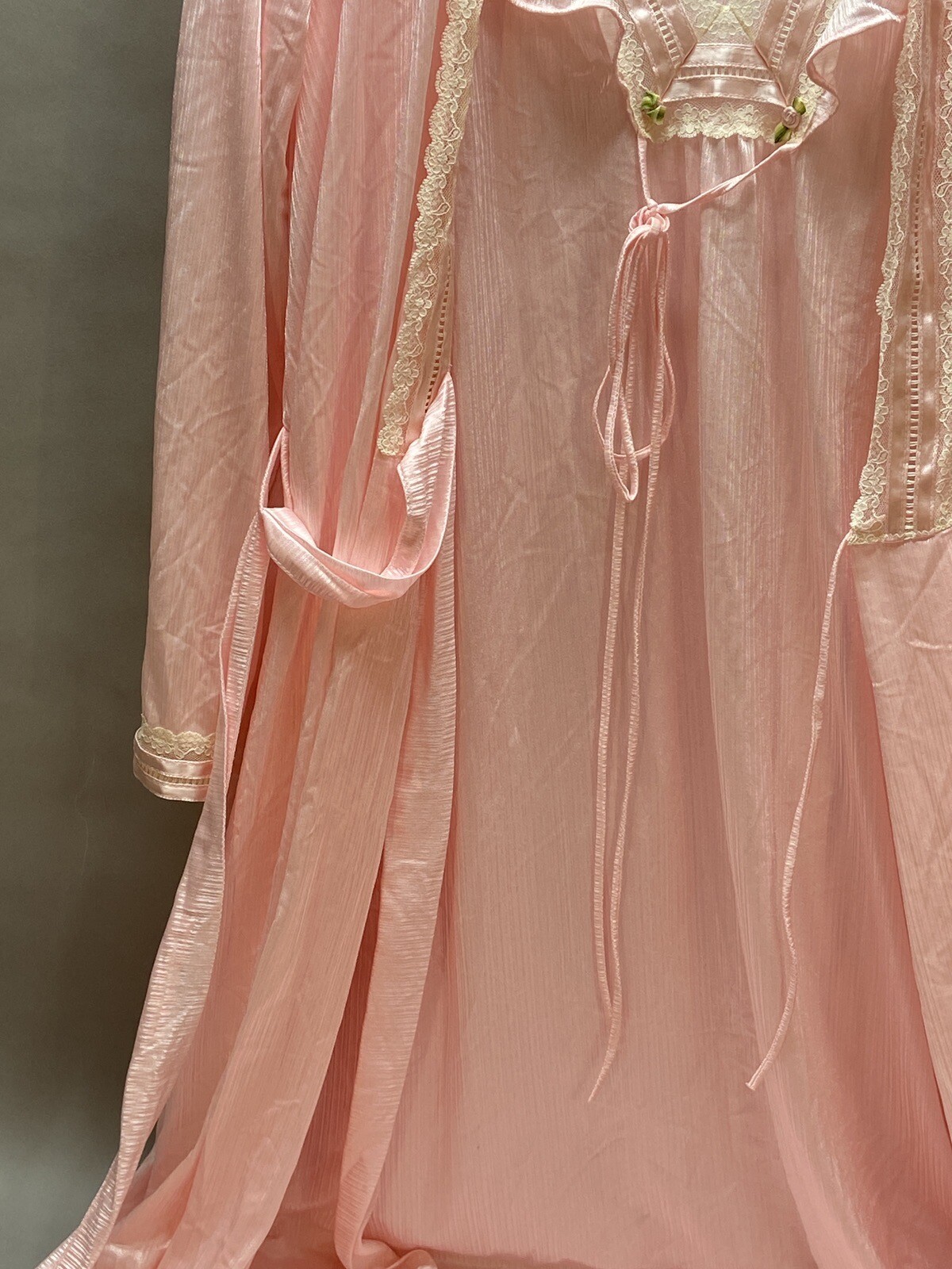 Tom Bezduda For Barad & Co Long Pink Nightgown (Small) Lingerie With Robe (Med)
