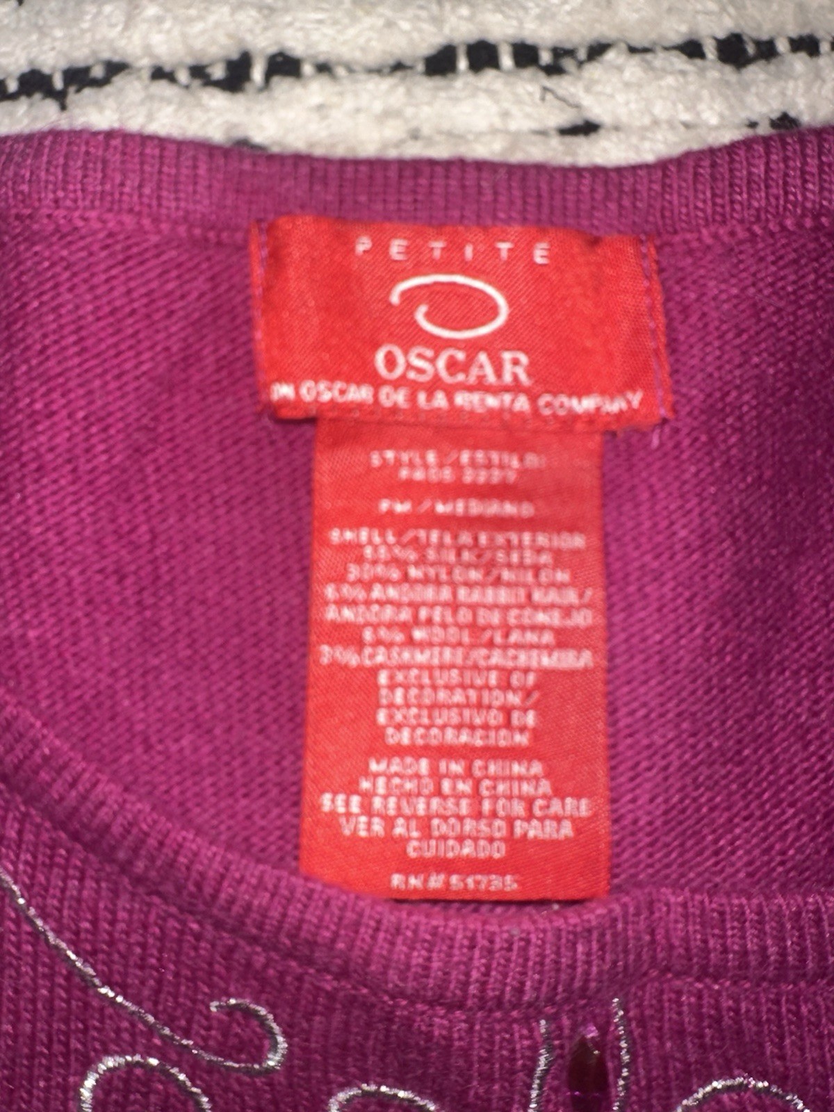 Vintage Oscar de la Renta Y2K Pink Embellished Rhinestone Knit Top Shell M