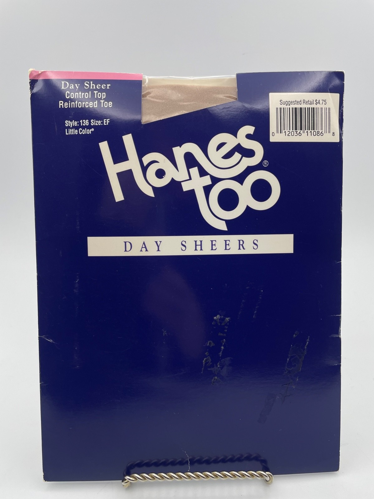 Vtg HANES TOO Day Sheer Pantyhose Sz EF~Little Color~#136 Control Top nylons