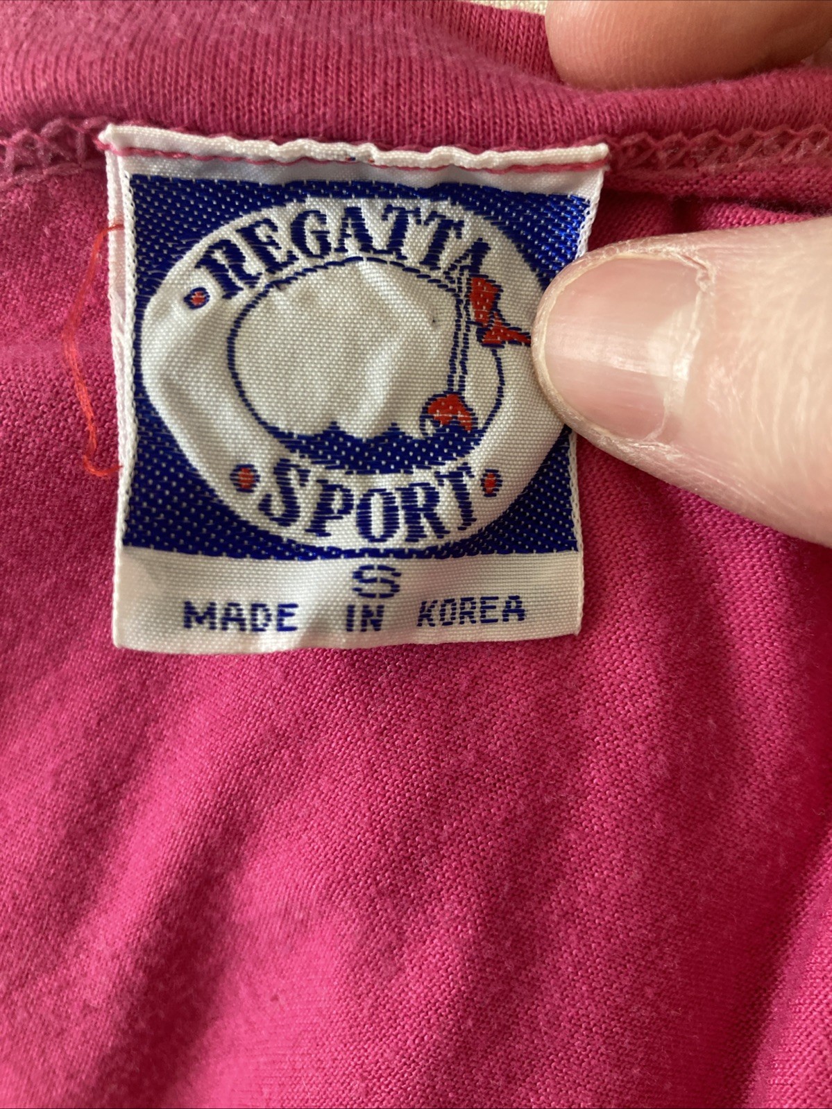 Women’s Vintage 1980s Pink Short Sleeve Sporty Shirt Size Small Cotton Blend