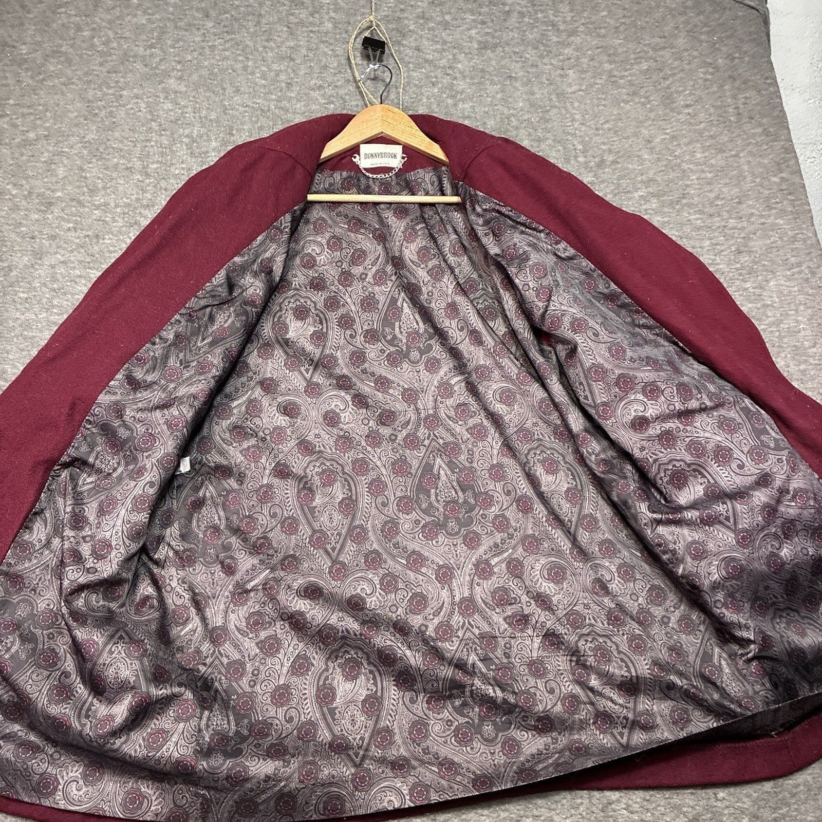 Vintage Donnybrook Women’s Wool Coat Size 14 Red USA Double Breasted 80’s 70’s