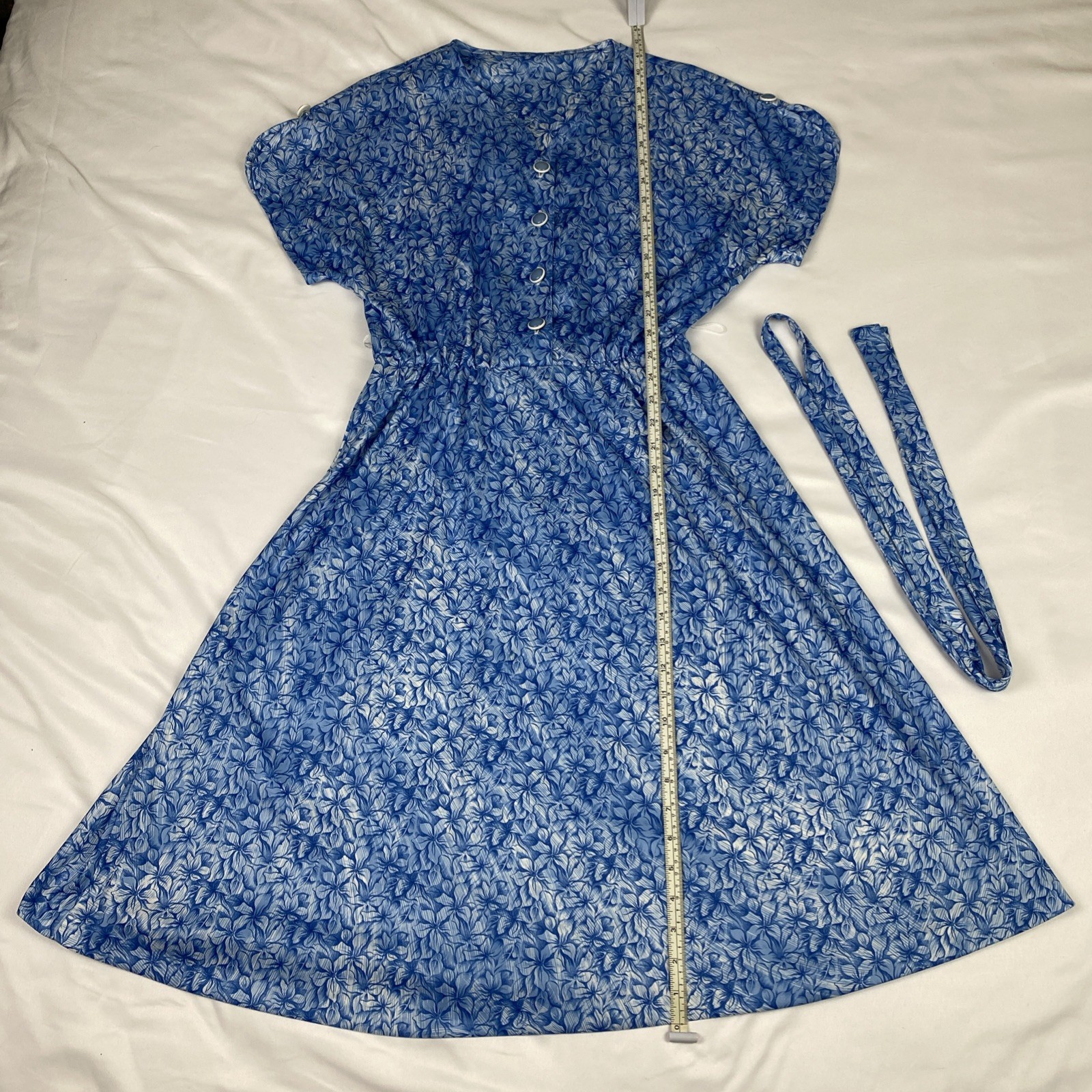 Haband For Her Dress Blue Floral Summer Daytime Dress