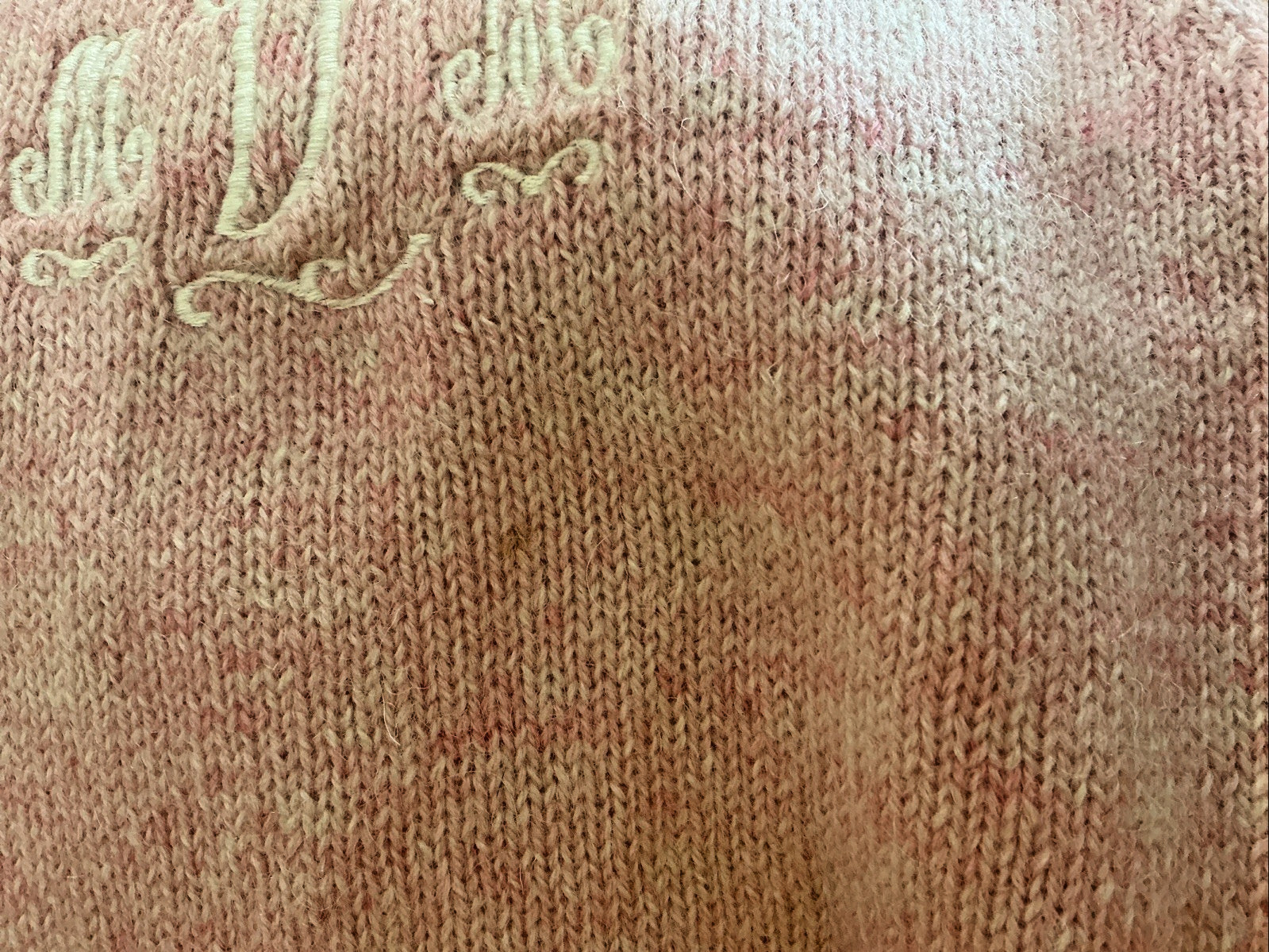 Vintage Women’s Northern Isles Pink New Zealand Wool Monogrammed „MVM” Size 36