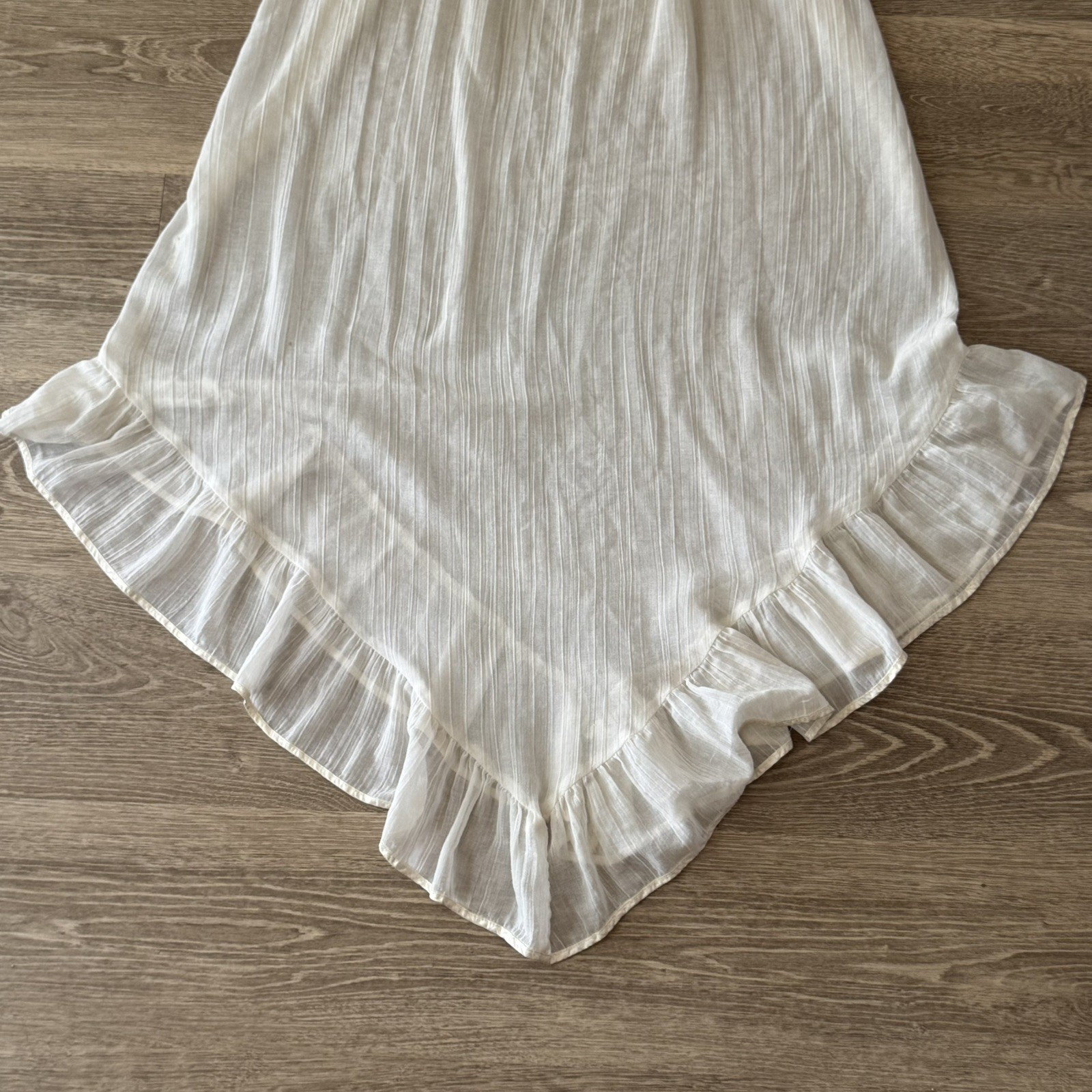 Vintage 70s Clovis Ruffin Disco Goddess Flowy Tunic Chic Prairie Slip Dress Sz S