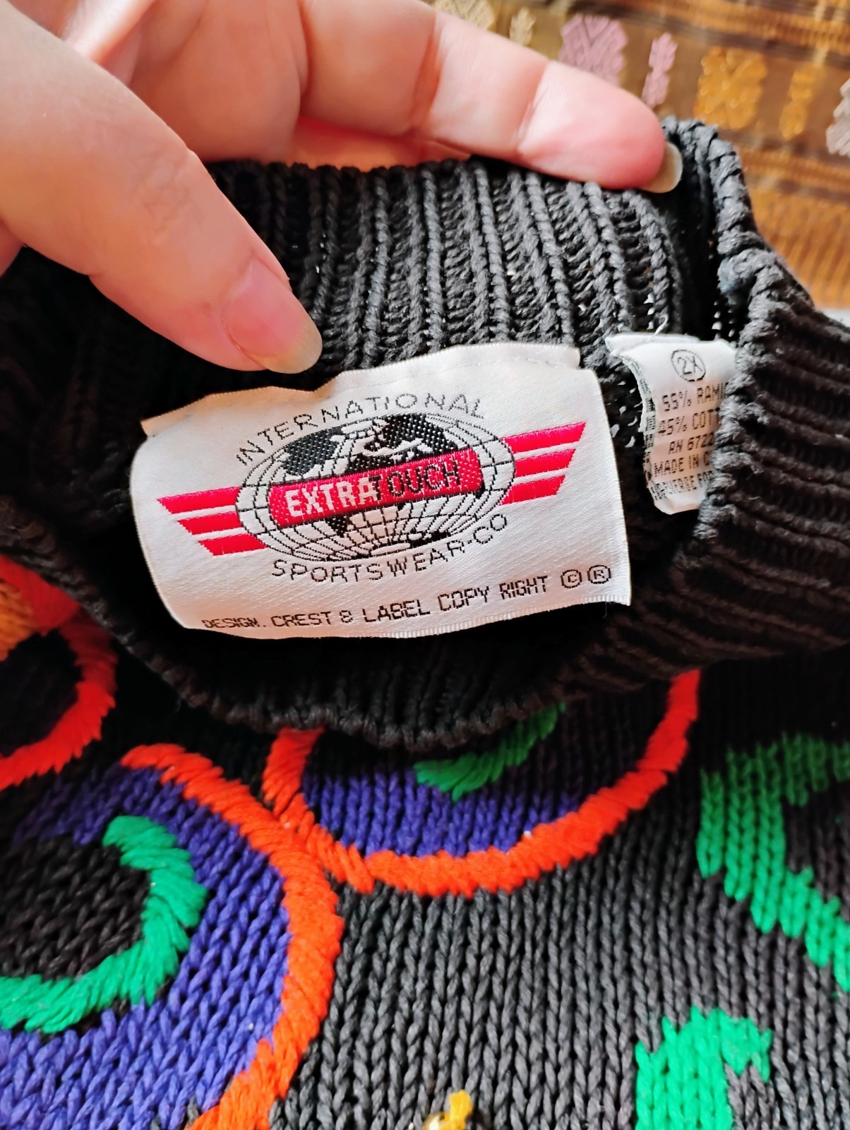 Vintage 90’s International Sportswear Co Woman’s Sweater Sz 2X Stars Hearts Rare