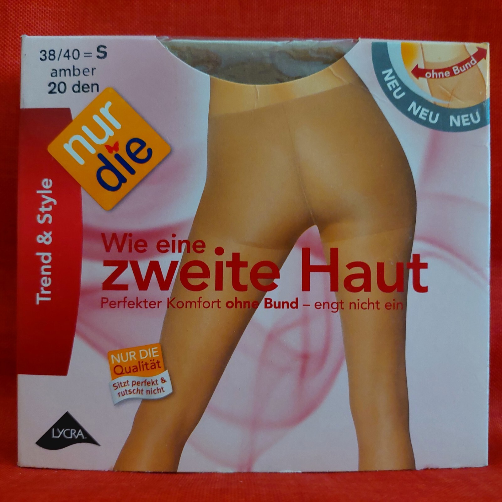 Vintage Pantyhose Zweite Haut Germany Nur Die Size S Color Amber BBROS3