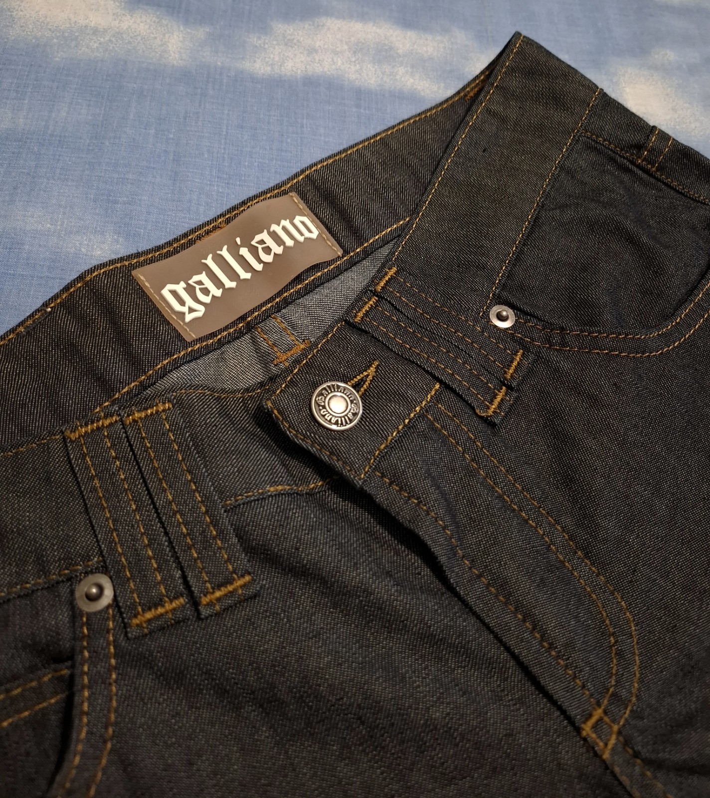 Vintage woman JOHN GALLIANO jeans trousers made Italy size 27-41 approx S New! RARE