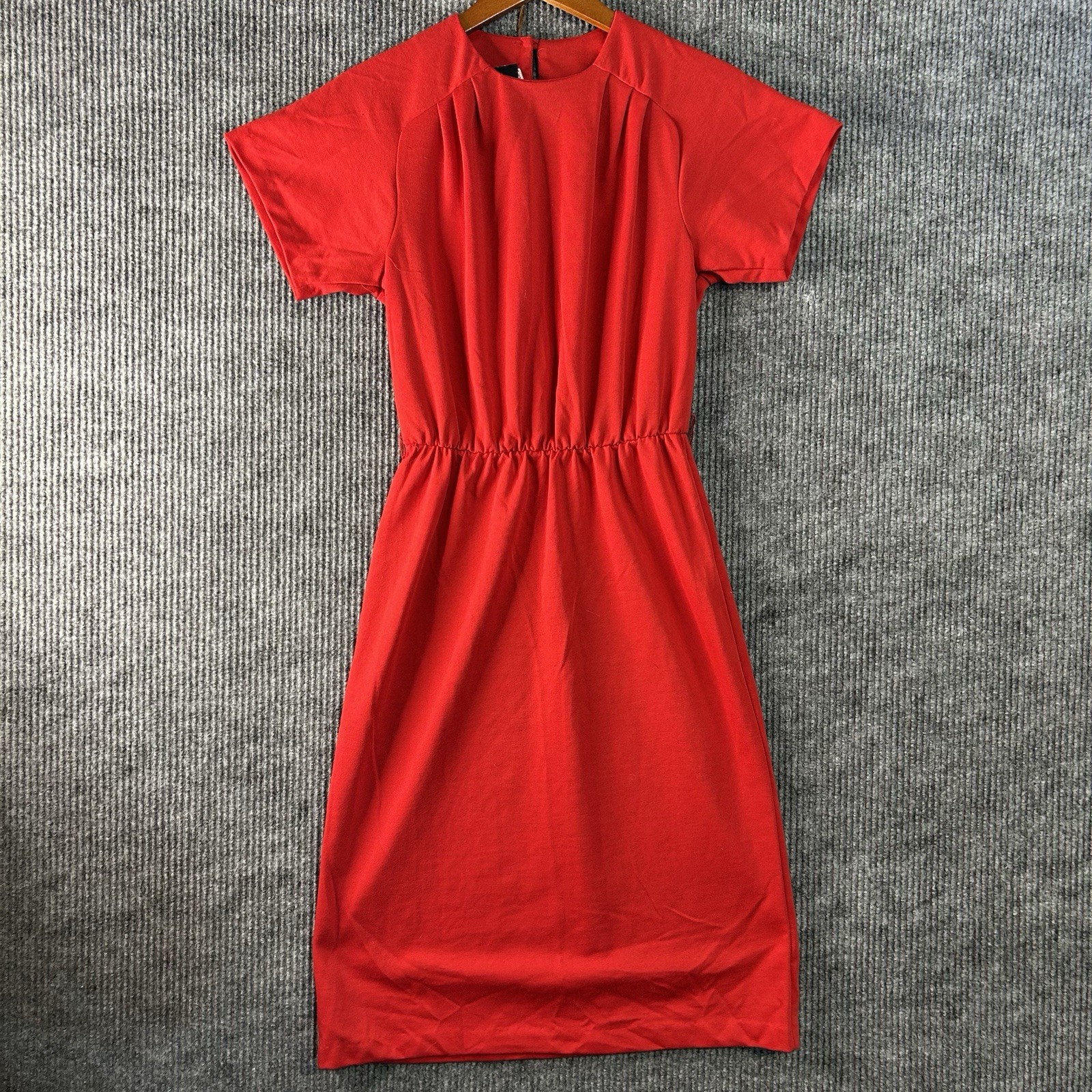 Vintage Dress Women’s 10M Jean Leslie Red Short Sleeve