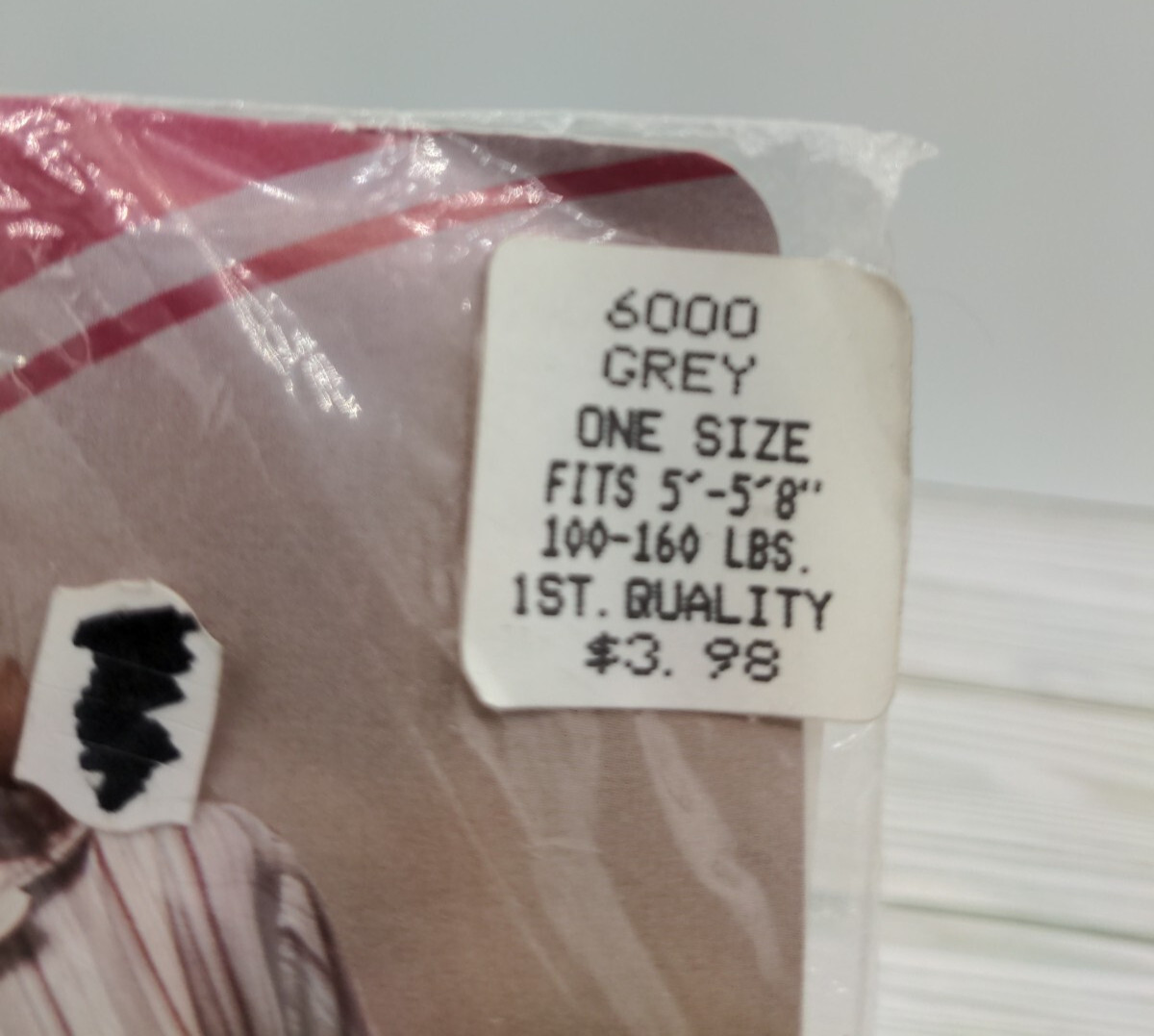 Vintage 1970’s First Quality Gray Pantyhose New Old Stock USA Made