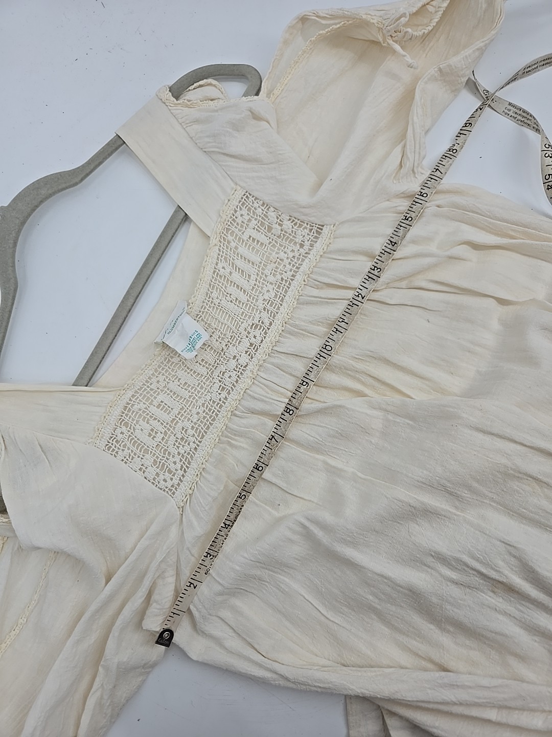VTG Cotton Night Gown French Bonne Nuit Goodnight Crochet Juli Of Slumbertogs SM
