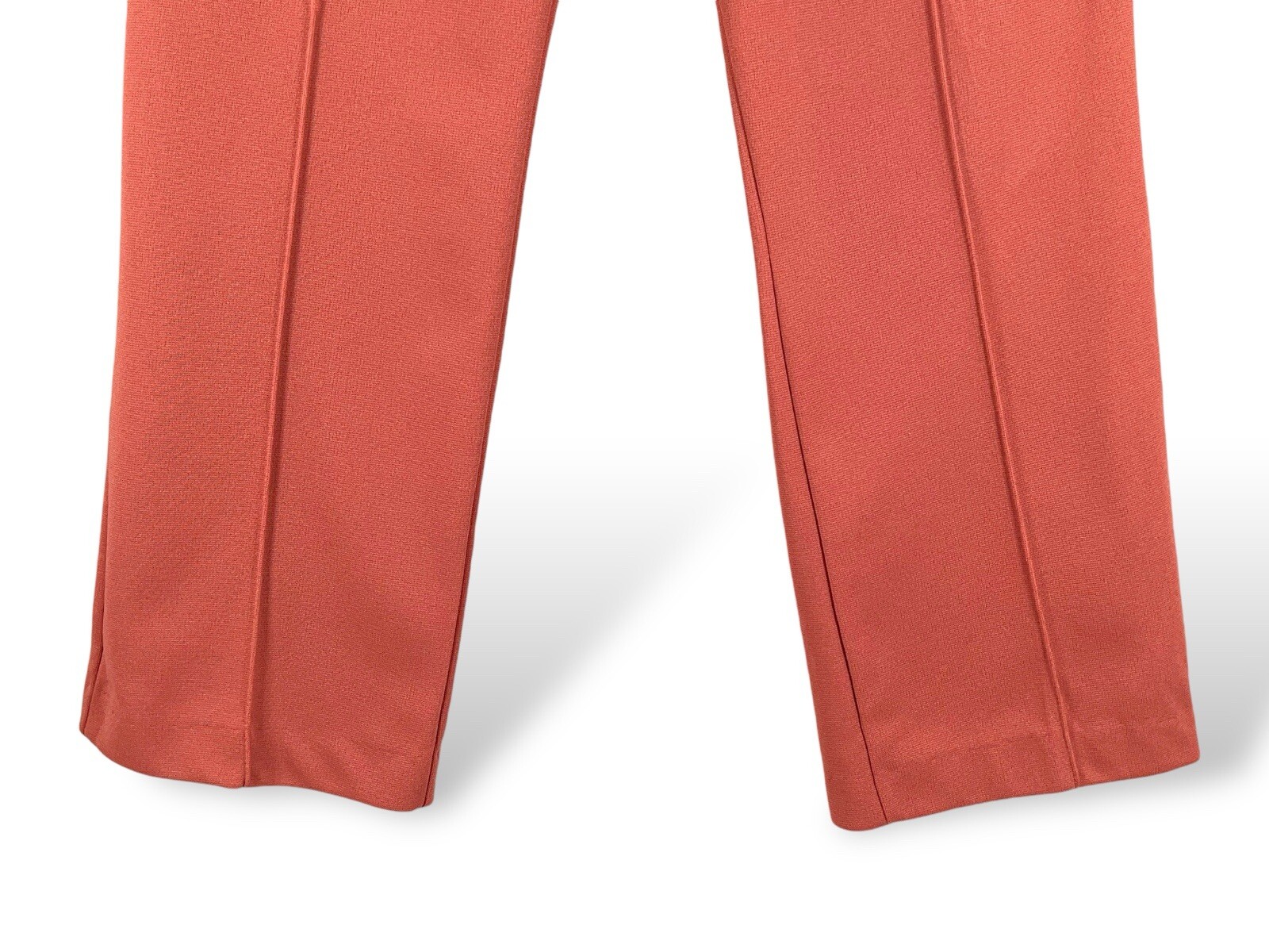Vintage 70s Womens Wide Leg Pants Burnt Orange Bliss: Retro Pleated Magic Large