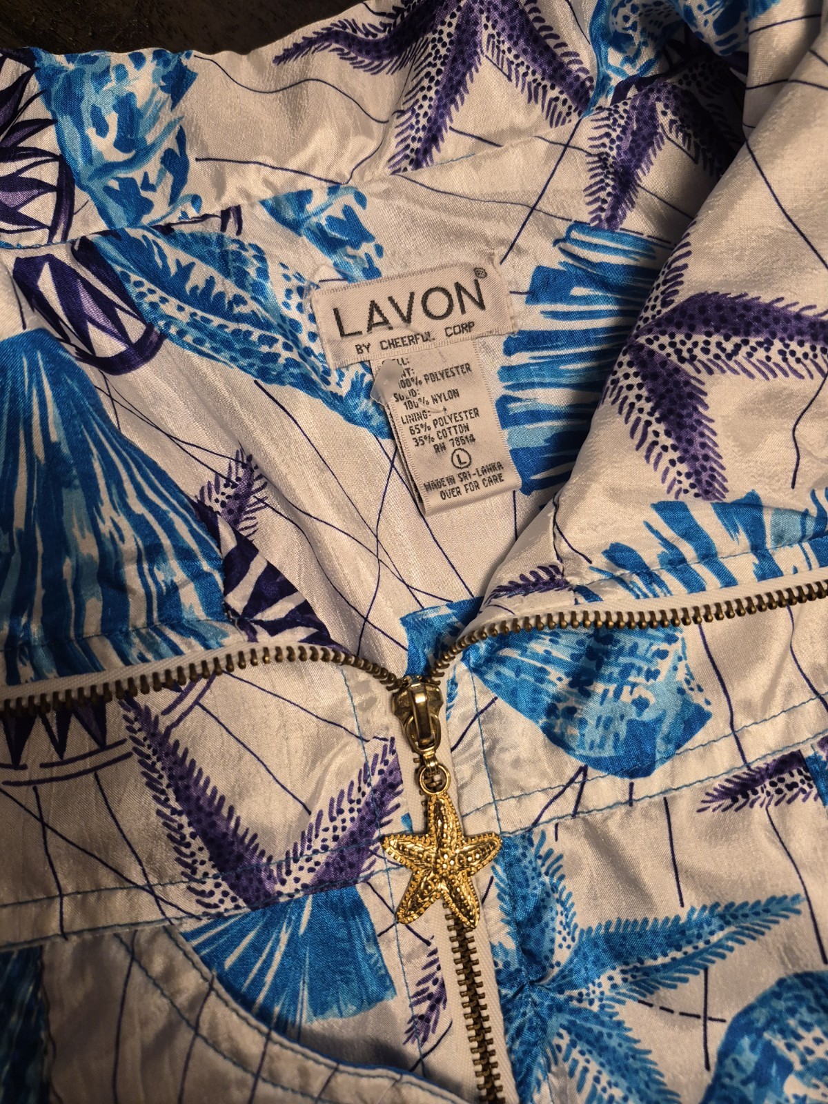 LAVON Vintage 80s 90s Cheerful Corp Teal Windbreaker Jacket Pants Large Starfish