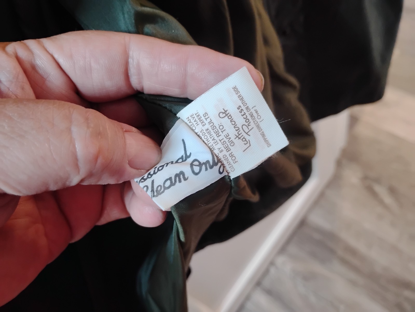 Vintage 80s Harbor Dark Green Leather Jacket Oversized Shawl Collar Coat Medium