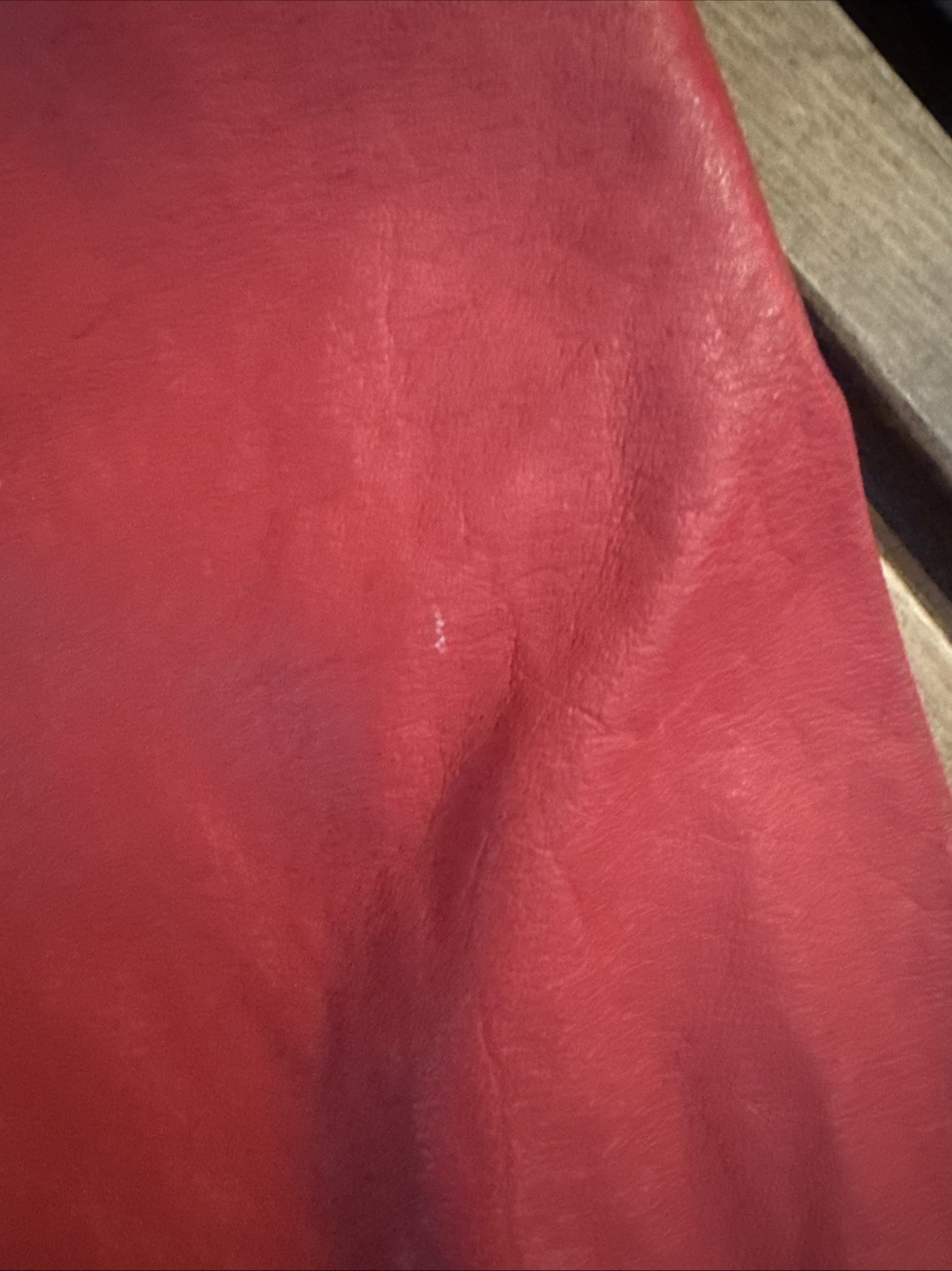 Vintage 1980’s Notorious Women’s Red Leather Cropped Jacket Size S